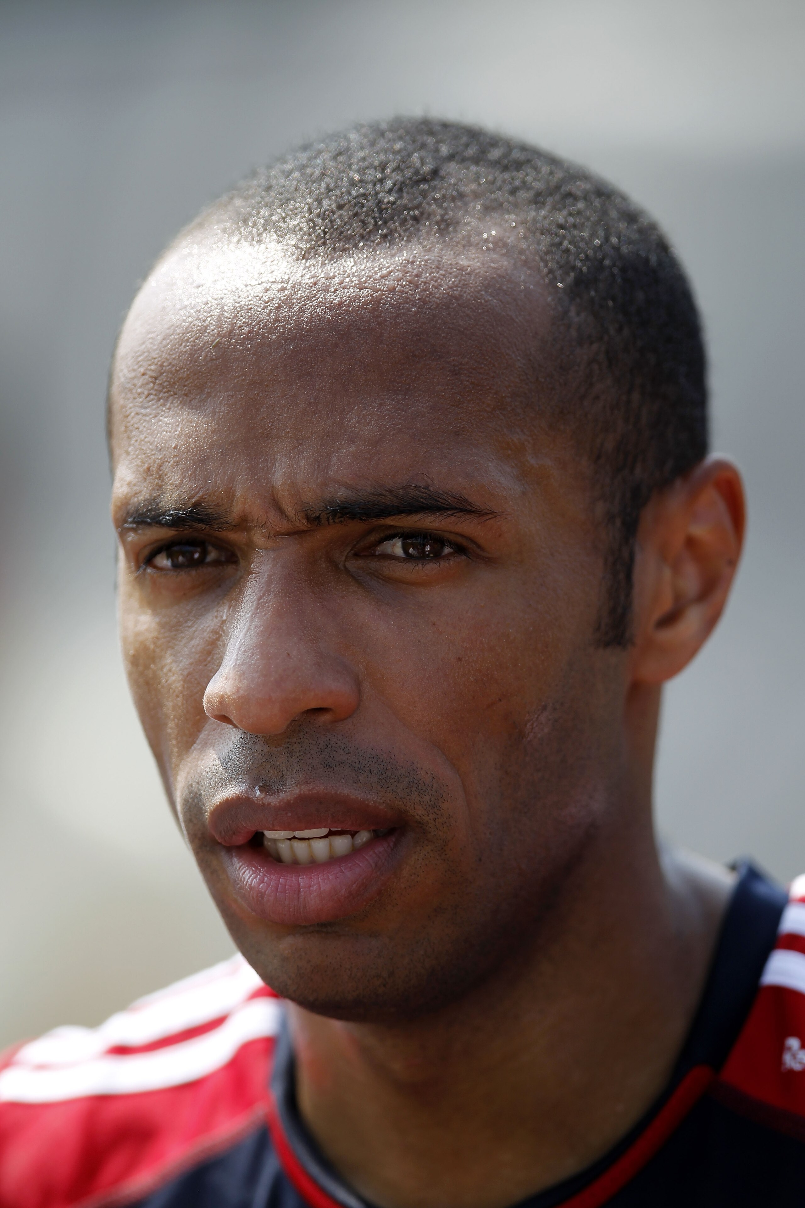 MONTCLAIR, NJ - JULY 16:  Thierry Henry #14 of the New York Red Bulls practices with the team for the first time at Montclair State University on July 16, 2010 in Montclair, New Jersey.  (Photo by Chris Trotman/Getty Images for New York Red Bulls)