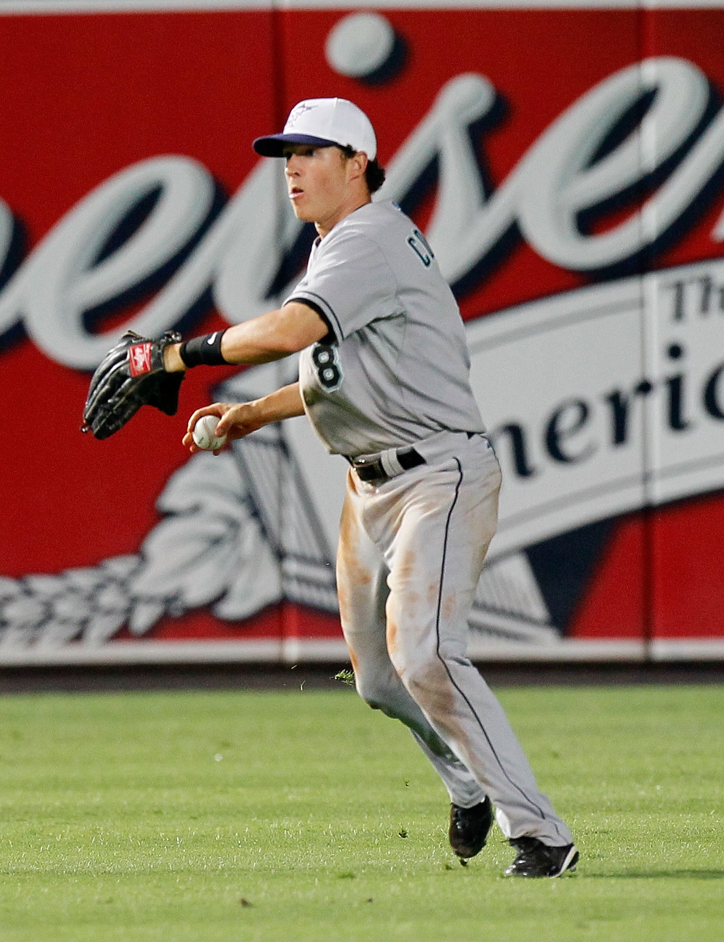 ATLANTA - JULY 02:  Chris Coghlan #8 of the Florida Marlins against the Atlanta Braves at Turner Field on July 2, 2010 in Atlanta, Georgia.  (Photo by Kevin C. Cox/Getty Images)