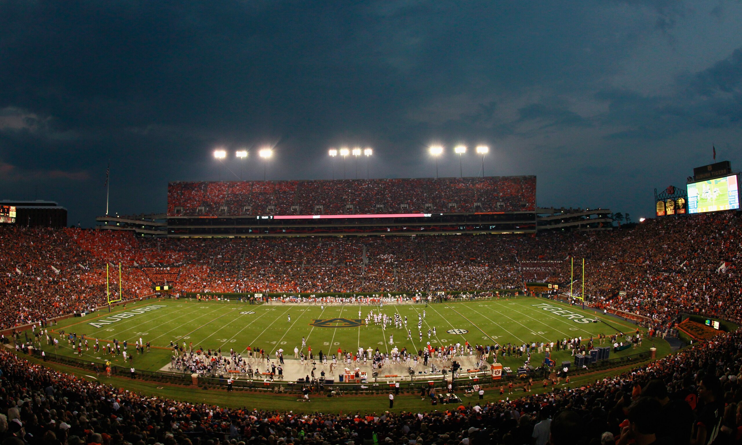 AUBURN, AL - SEPTEMBER 18:  A general view of Jordan-Hare Stadium during the game between the Auburn Tigers and the Clemson Tigers at Jordan-Hare Stadium on September 18, 2010 in Auburn, Alabama.  (Photo by Kevin C. Cox/Getty Images)