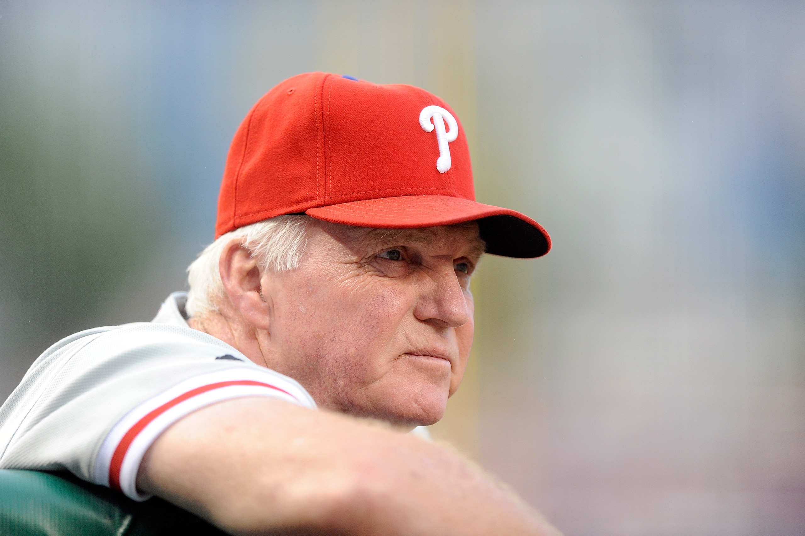 WASHINGTON - AUGUST 01: Manager Charlie Manuel of the Philadelphia Phillies watches the game against the Washington Nationals at Nationals Park on August 1, 2010 in Washington, DC. (Photo by Greg Fiume/Getty Images) WASHINGTON - AUGUST 01: Manager Charlie Manuel of the Philadelphia Phillies watches the game against the Washington Nationals at Nationals Park on August 1, 2010 in Washington, DC. (Photo by Greg Fiume/Getty Images)