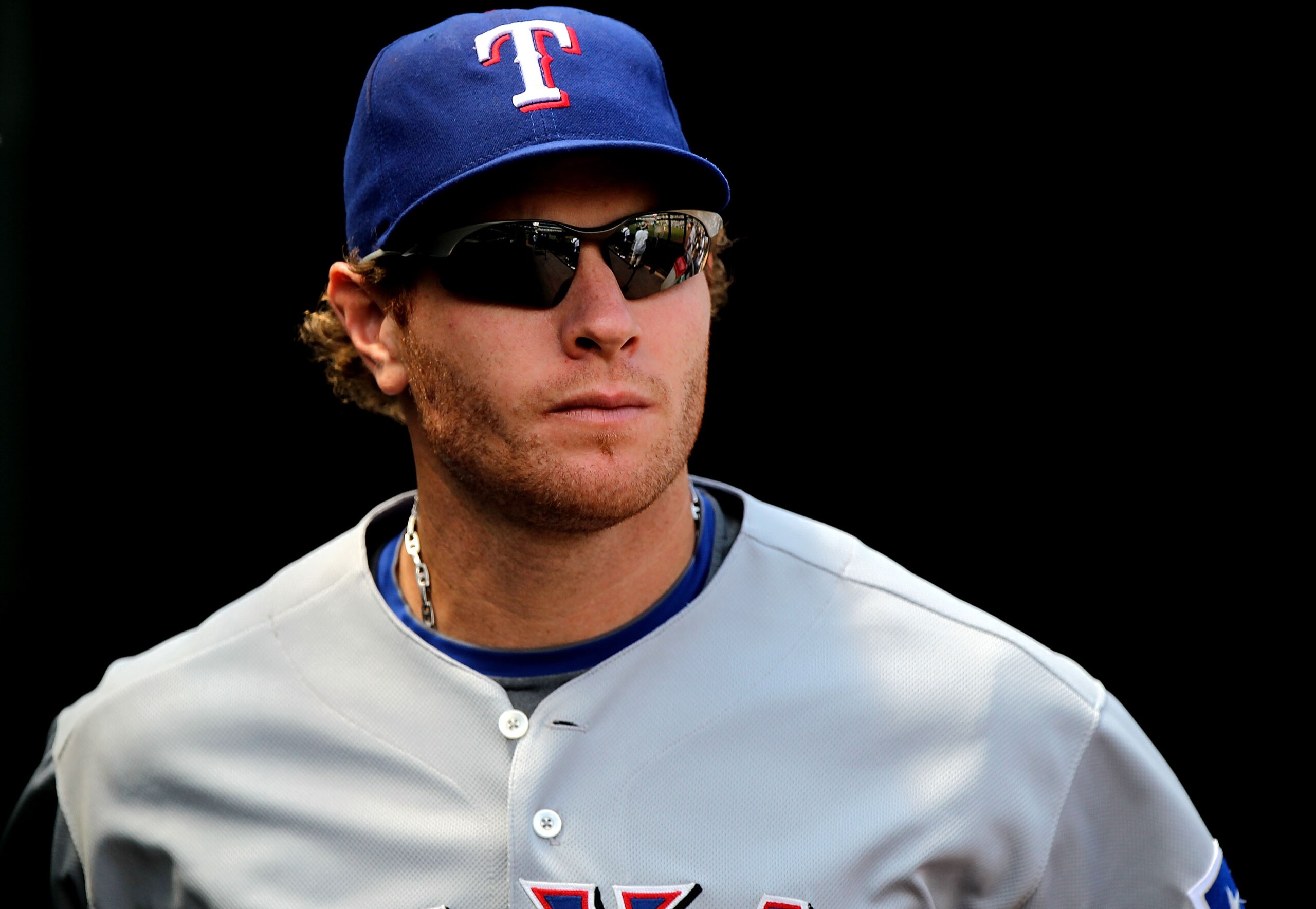 OAKLAND, CA - AUGUST 08:  Josh Hamilton #32 of the Texas Rangers looks on against the Oakland Athletics during an MLB game at the Oakland-Alameda County Coliseum on August 8, 2010 in Oakland, California.  (Photo by Jed Jacobsohn/Getty Images)