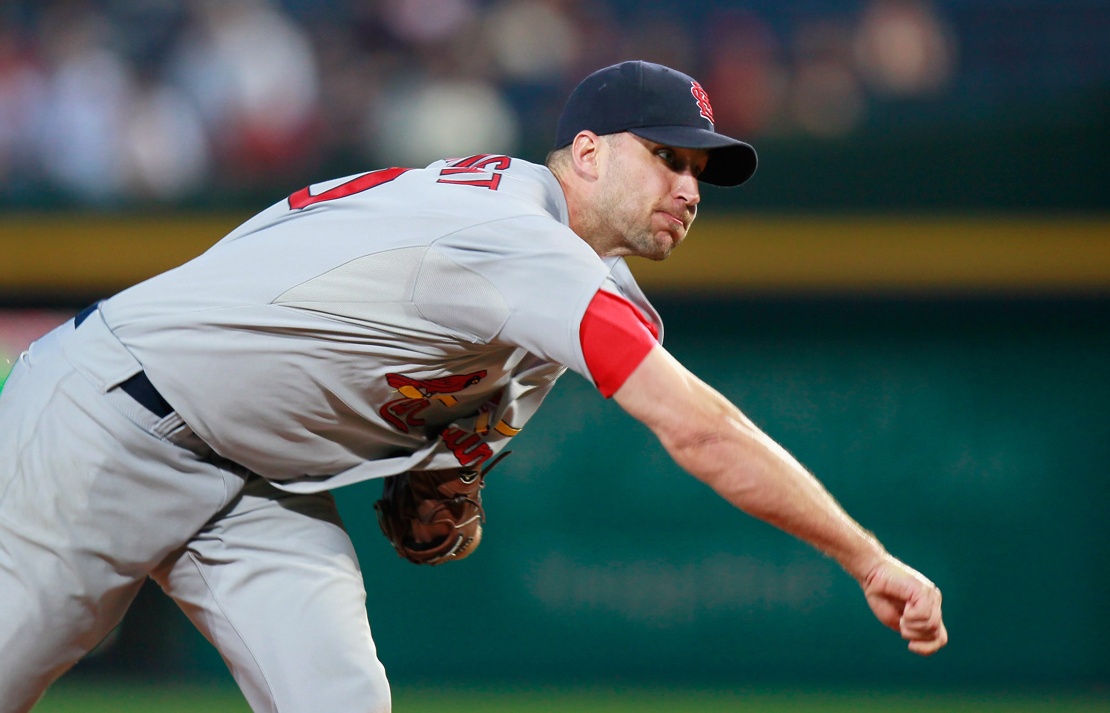 ATLANTA - SEPTEMBER 09:  Starting pitcher Adam Wainwright #50 of the St. Louis Cardinals against the Atlanta Braves at Turner Field on September 9, 2010 in Atlanta, Georgia.  (Photo by Kevin C. Cox/Getty Images)