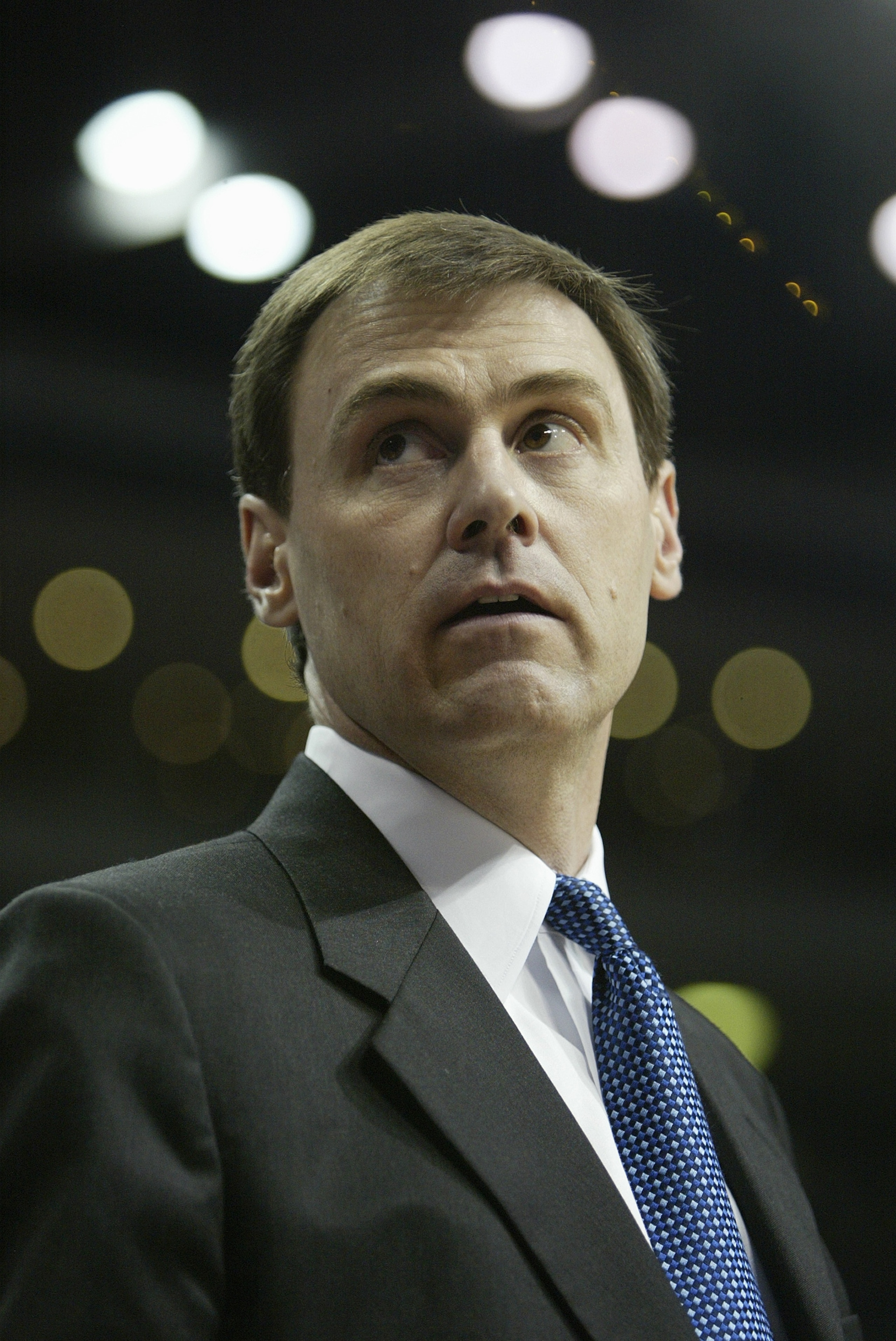 AUBURN HILLS - MAY 9:  Head coach Rick Carlisle of the Indiana Pacers during Game one of the Eastern Conference Semifinals against the Detroit Pistons during the 2005 NBA Playoffs on May 9, 2005 in Auburn Hills, Michigan. The Pistons won 96-81. NOTE TO US