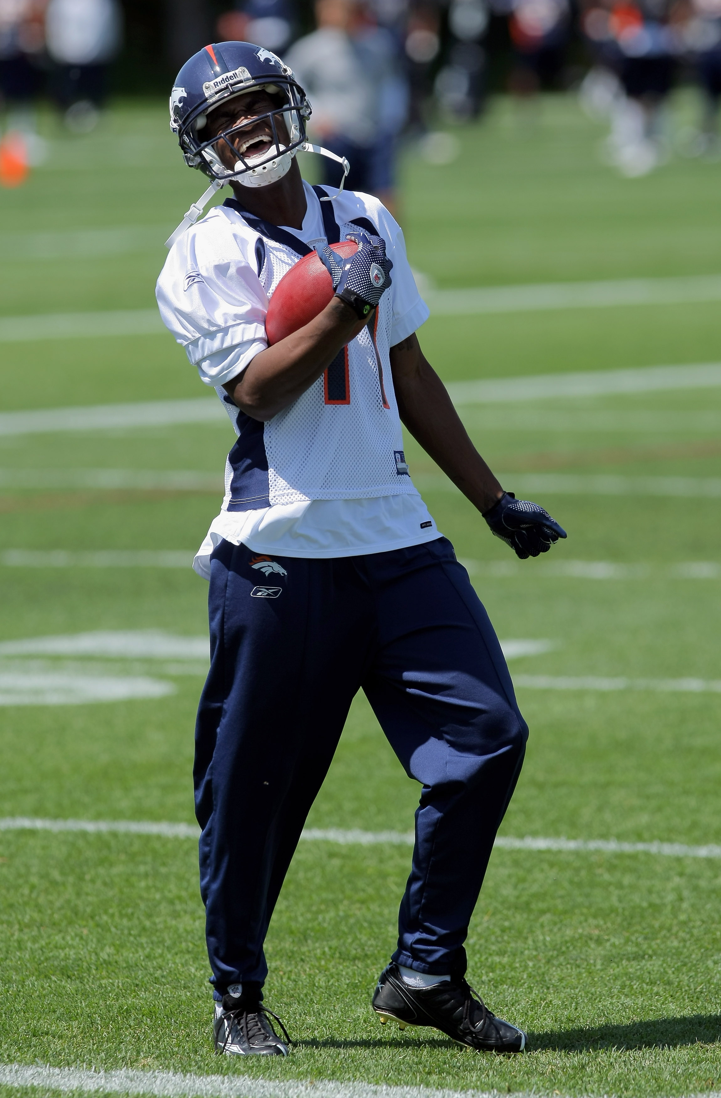 ENGLEWOOD, CO - JUNE 12:  Kenny McKinley #11 of the Denver Broncos participates in minicamp practice at the Broncos Dove Valley training facility on June 12, 2009 in Englewood, Colorado.  (Photo by Doug Pensinger/Getty Images)