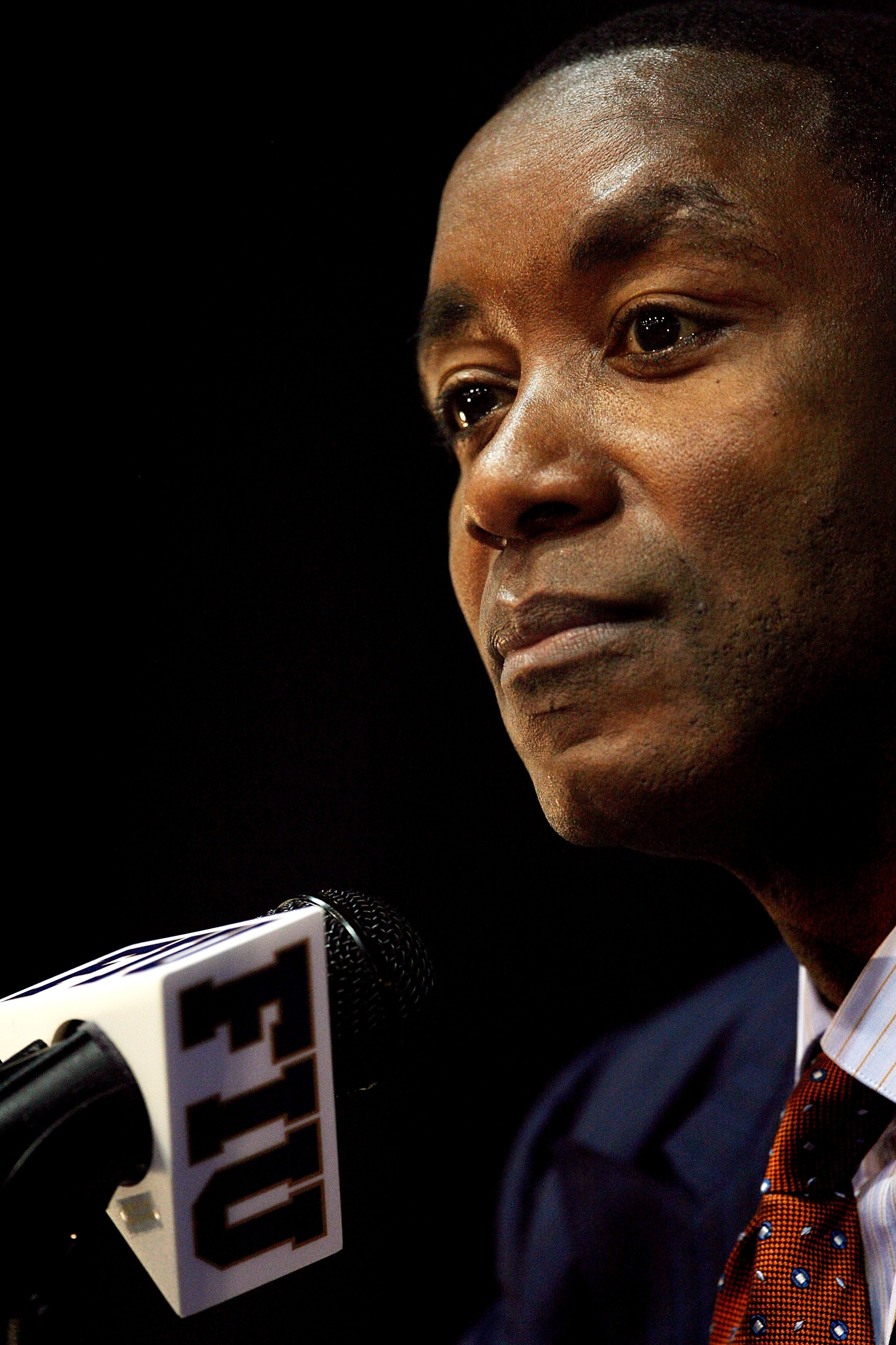 MIAMI - APRIL 15:  Isiah Thomas apeaks at his introduction as the new head coach for Florida International Univeristy men's basketball team at U.S.Century Bank Arena on April 15, 2009 in Miami, Florida.  (Photo by Doug Benc/Getty Images)