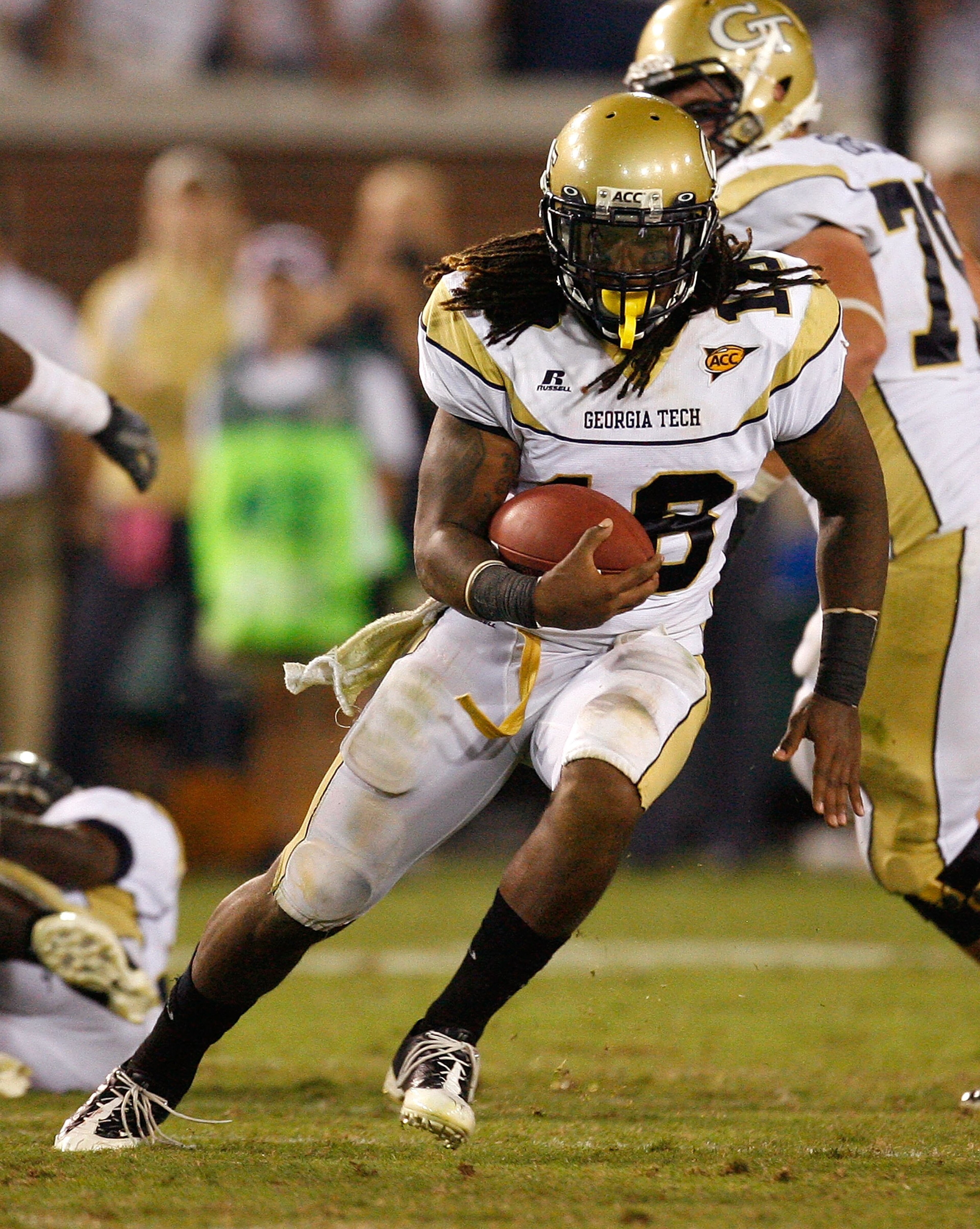 ATLANTA - SEPTEMBER 10:  Anthony Allen #18 of the Georgia Tech Yellow Jackets against the Clemson Tigers at Bobby Dodd Stadium on September 10, 2009 in Atlanta, Georgia.  (Photo by Kevin C. Cox/Getty Images)