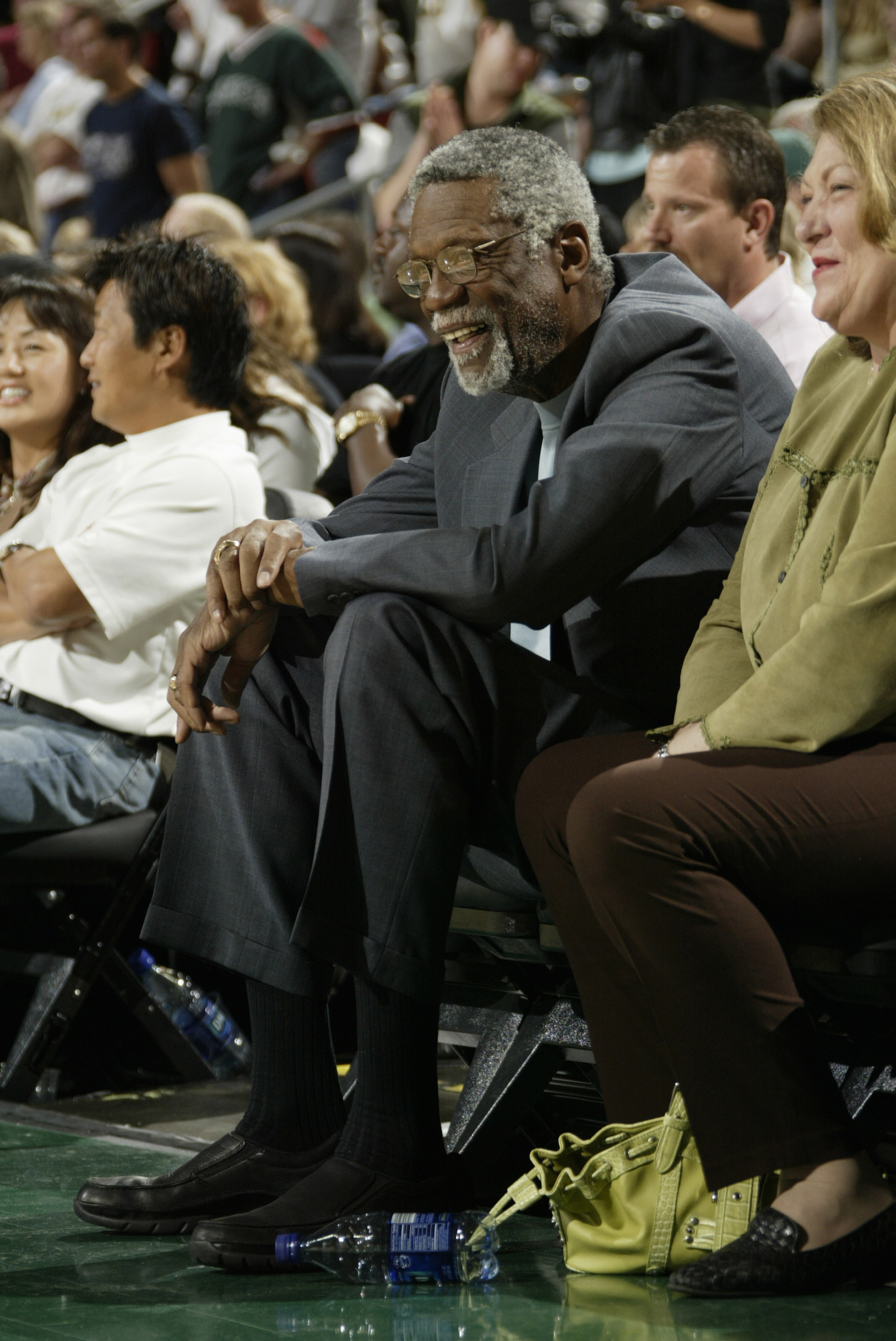 SEATTLE - MAY 15: NBA Hall of Famer and Boston Celtics legend Bill Russell watches the Seattle SuperSonics play the San Antonio Spurs in Game four of the Western Conference Semifinals during the 2005 NBA Playoffs at Key Arena on May 15, 2005 in Seattle, SEATTLE - MAY 15: NBA Hall of Famer and Boston Celtics legend Bill Russell watches the Seattle SuperSonics play the San Antonio Spurs in Game four of the Western Conference Semifinals during the 2005 NBA Playoffs at Key Arena on May 15, 2005 in Seattle,