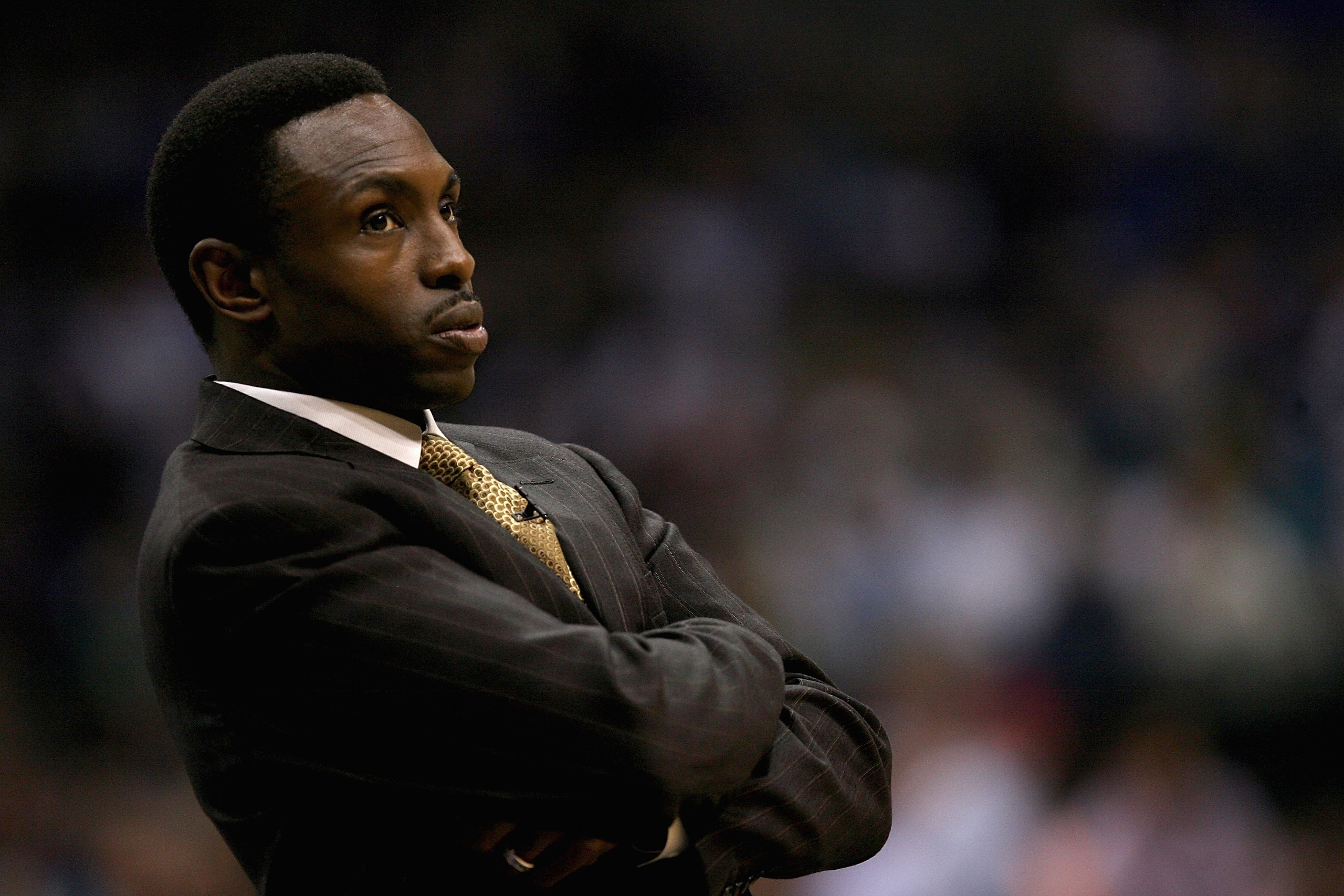DALLAS - APRIL 27:  Head coach Avery Johnson of the Dallas Mavericks watches the action against the New Orleans Hornets in Game Four of the Western Conference Quarterfinals during the 2008 NBA Playoffs at the American Airlines Center on April 27, 2008 in