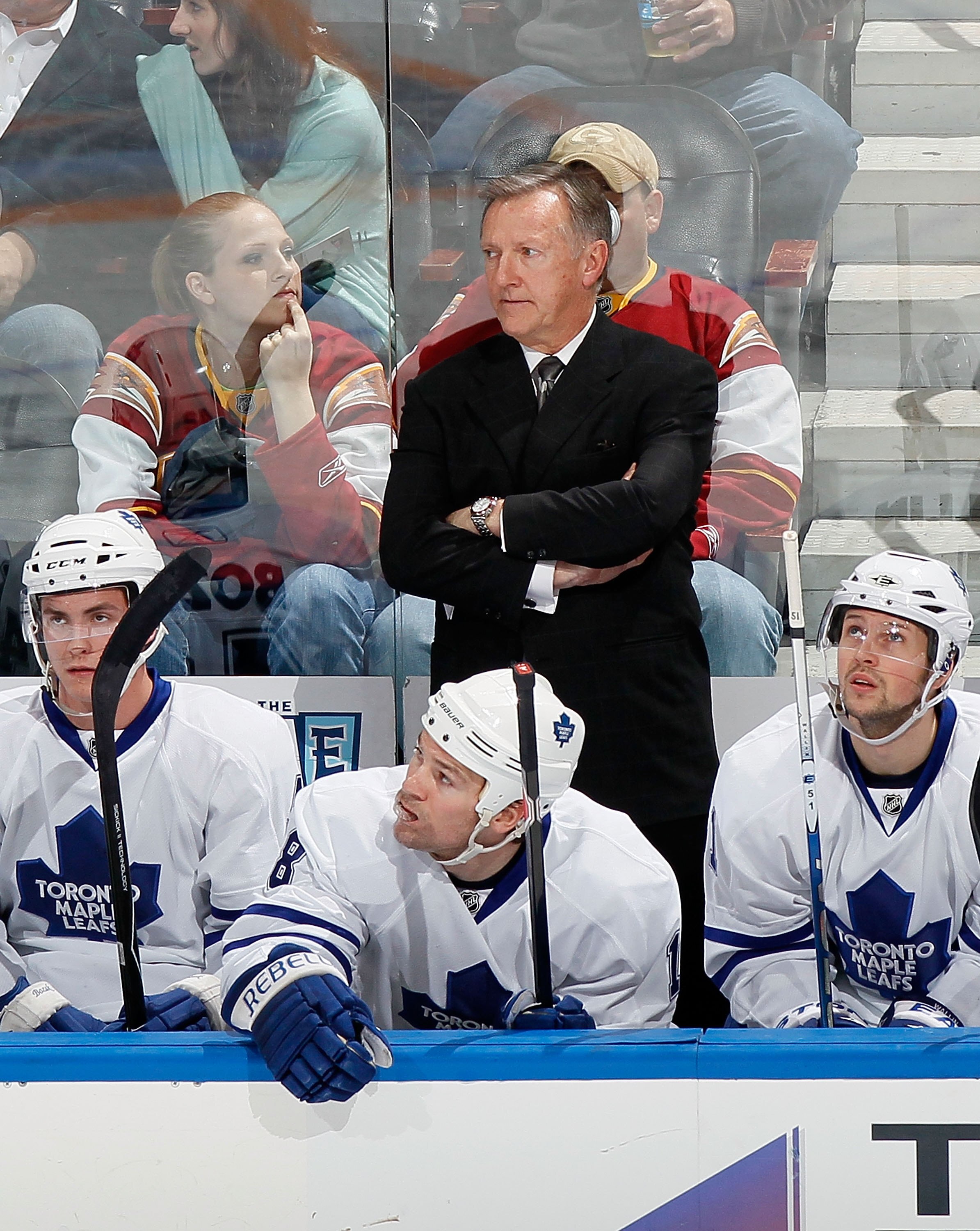ATLANTA - MARCH 25: Head coach Ron Wilson of the Toronto Maple Leafs against the Atlanta Thrashers at Philips Arena on March 25, 2010 in Atlanta, Georgia. (Photo by Kevin C. Cox/Getty Images) ATLANTA - MARCH 25: Head coach Ron Wilson of the Toronto Maple Leafs against the Atlanta Thrashers at Philips Arena on March 25, 2010 in Atlanta, Georgia. (Photo by Kevin C. Cox/Getty Images)