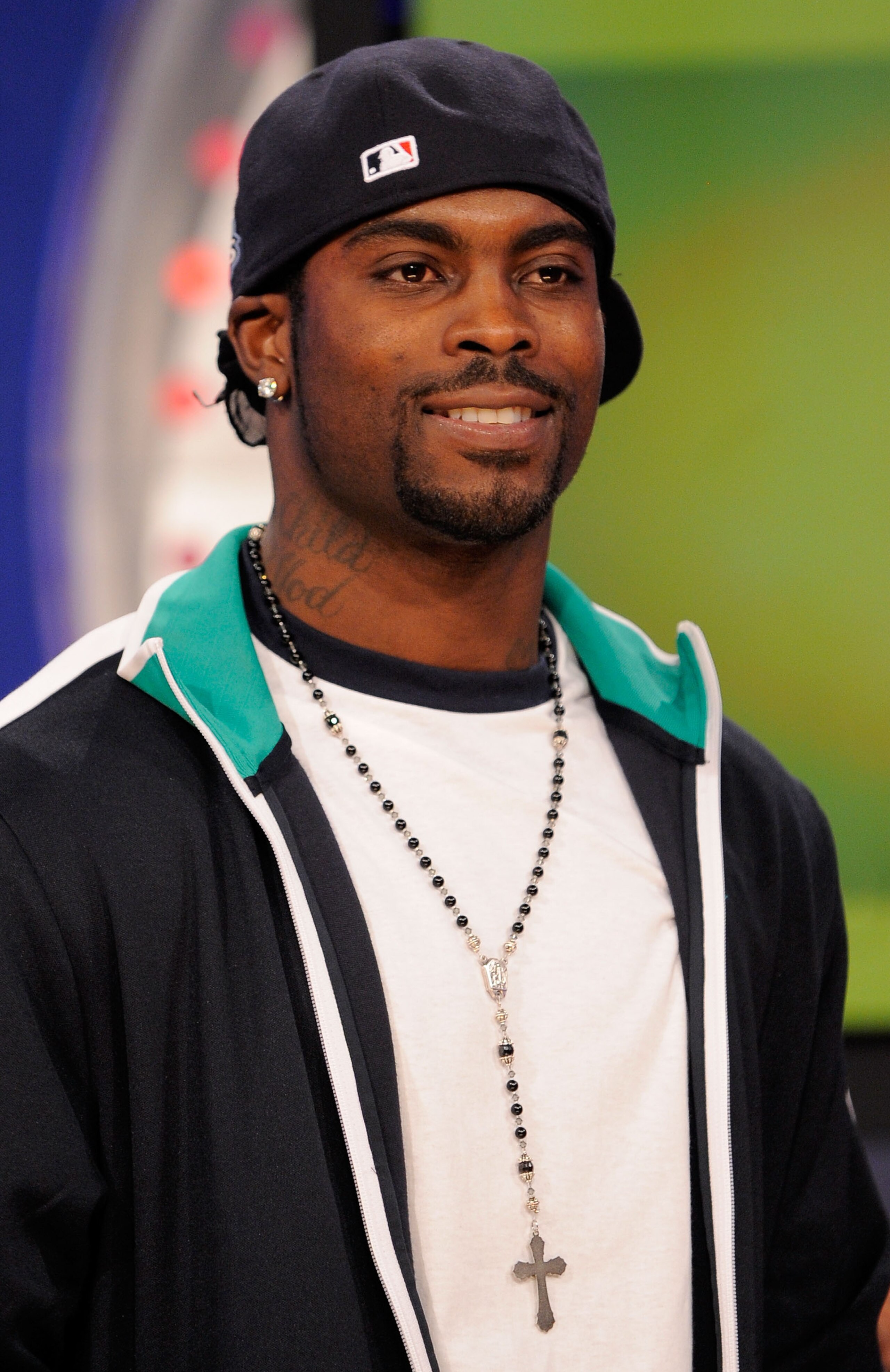NEW YORK - FEBRUARY 02:  National Football League player Michael Vick visits BET '106 & Park' at BET Studios on February 2, 2010 in New York City.  (Photo by Jemal Countess/Getty Images)