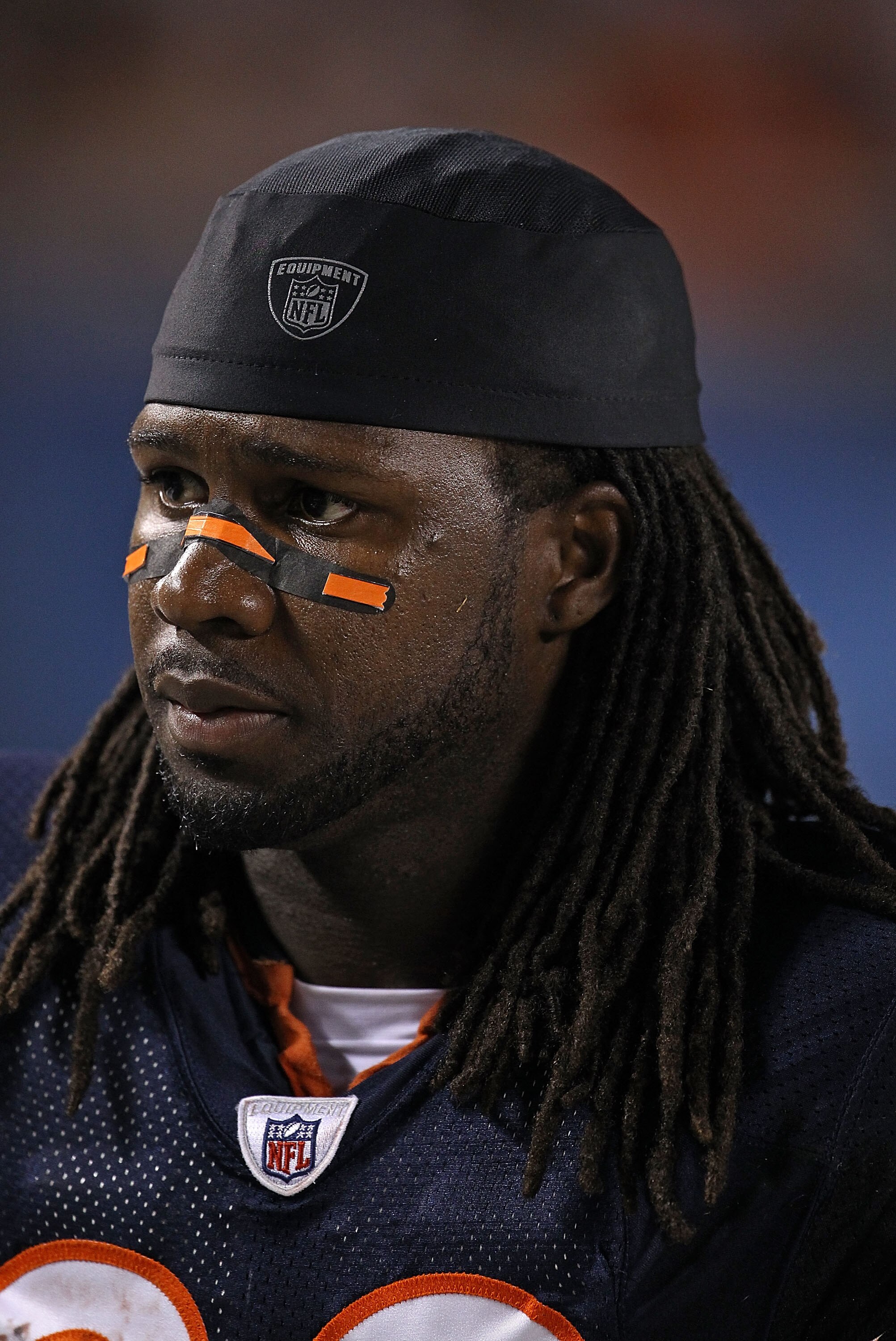 CHICAGO - AUGUST 28: Devin Hester #23 of the Chicago Bears watches as teammates take on the Arizona Cardinals during a preseason game at Soldier Field on August 28, 2010 in Chicago, Illinois. The Cardinals defeated the Bears 14-9.  (Photo by Jonathan Dani