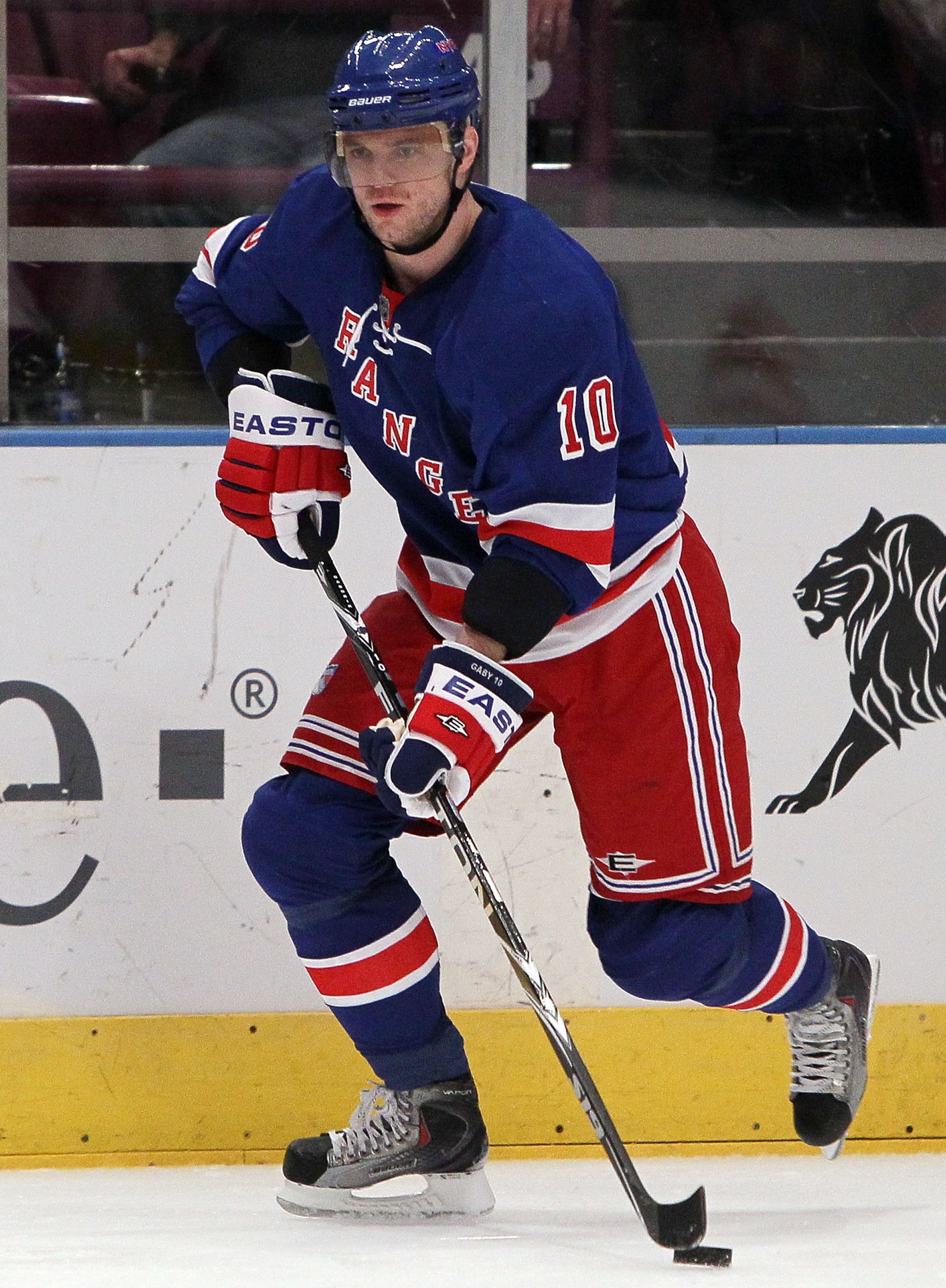 NEW YORK - JANUARY 19:  Marian Gaborik #10 of the New York Rangers skates against the Tampa Bay Lightning on January 19, 2010 at Madison Square Garden in New York City.  (Photo by Jim McIsaac/Getty Images)