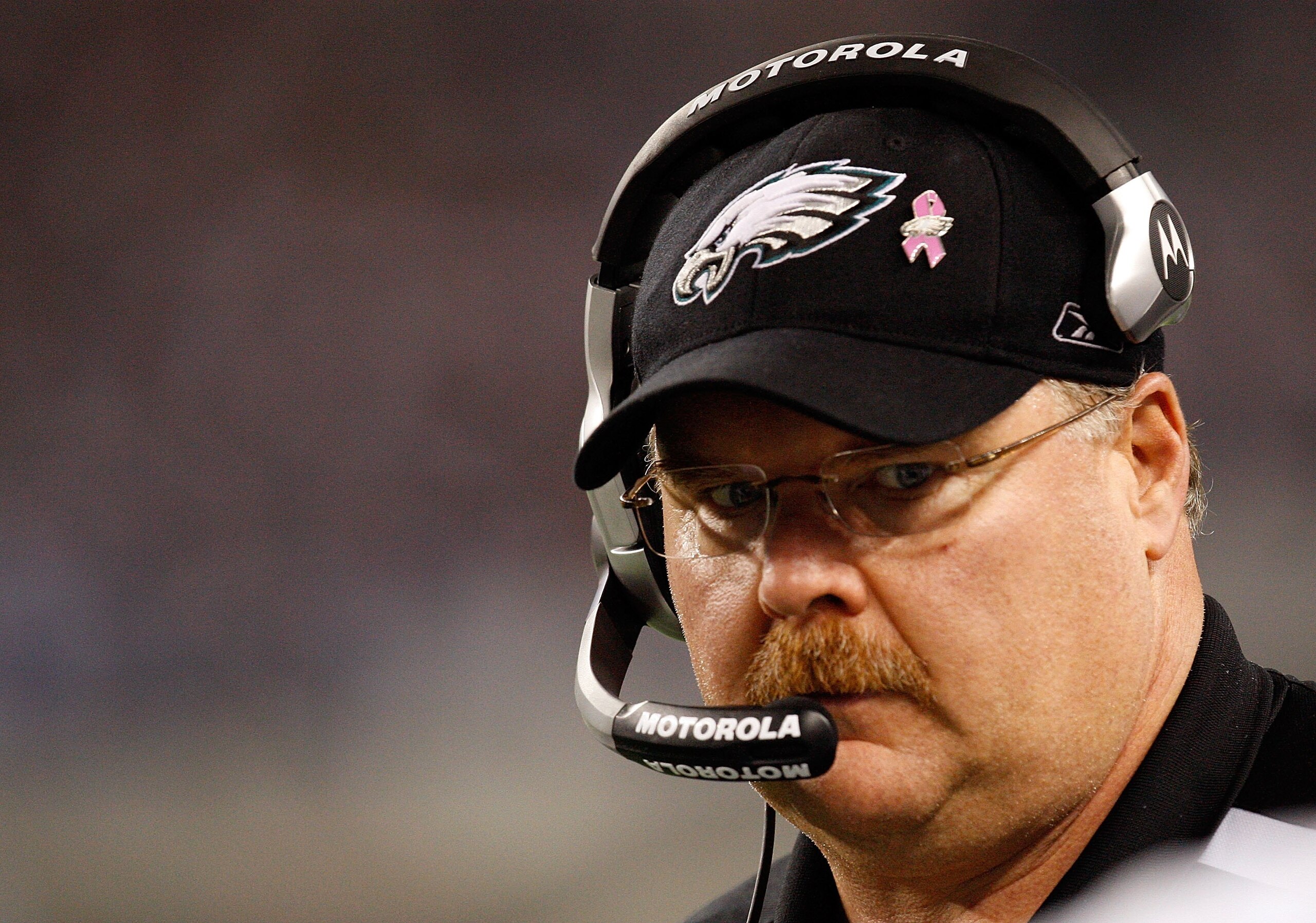 ARLINGTON, TX - JANUARY 03:  Head coach Andy Reid of the Philadelphia Eagles at Cowboys Stadium on January 3, 2010 in Arlington, Texas.  (Photo by Ronald Martinez/Getty Images)
