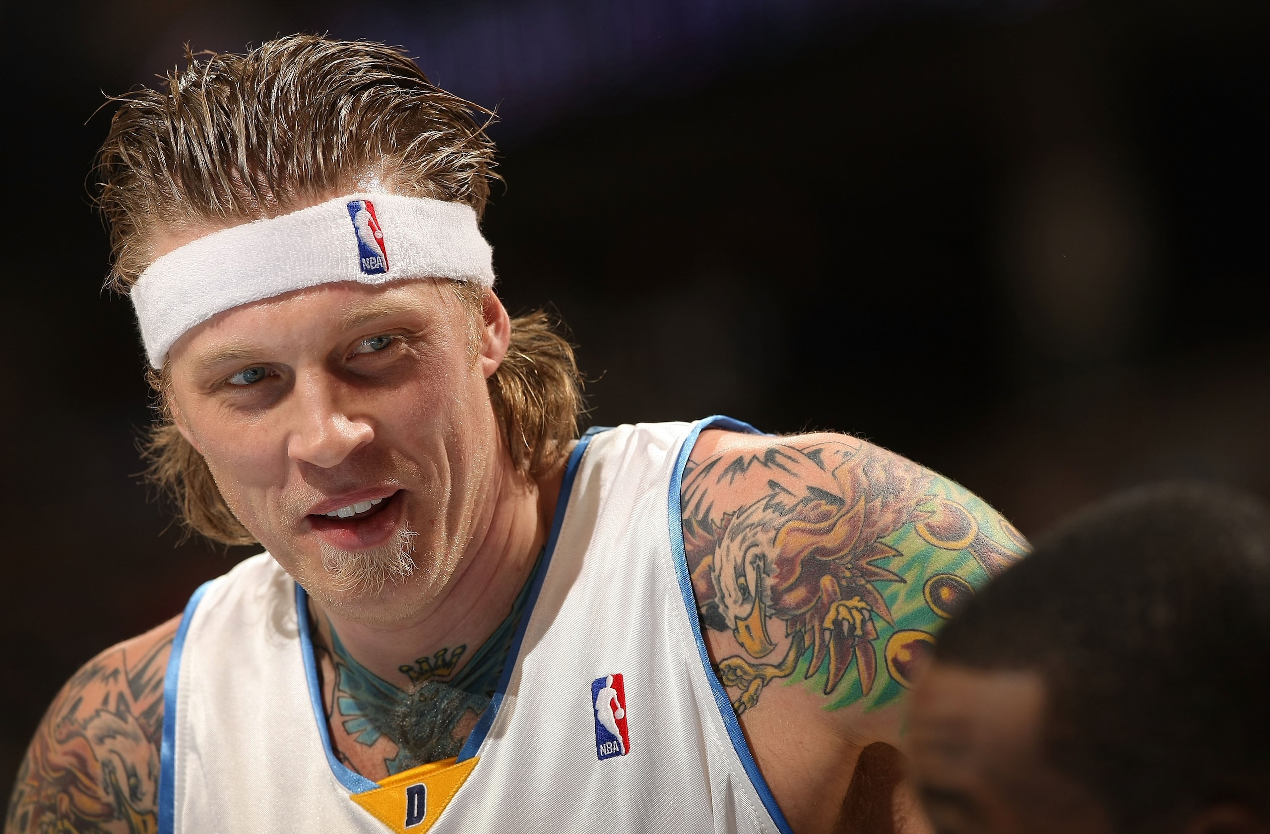DENVER - JANUARY 13:  Chris Andersen #11 of the Denver Nuggets looks on against the Orlando Magic during NBA action at Pepsi Center on January 13, 2010 in Denver, Colorado. The Nuggets defeated the Magic 115-97. NOTE TO USER: User expressly acknowledges a