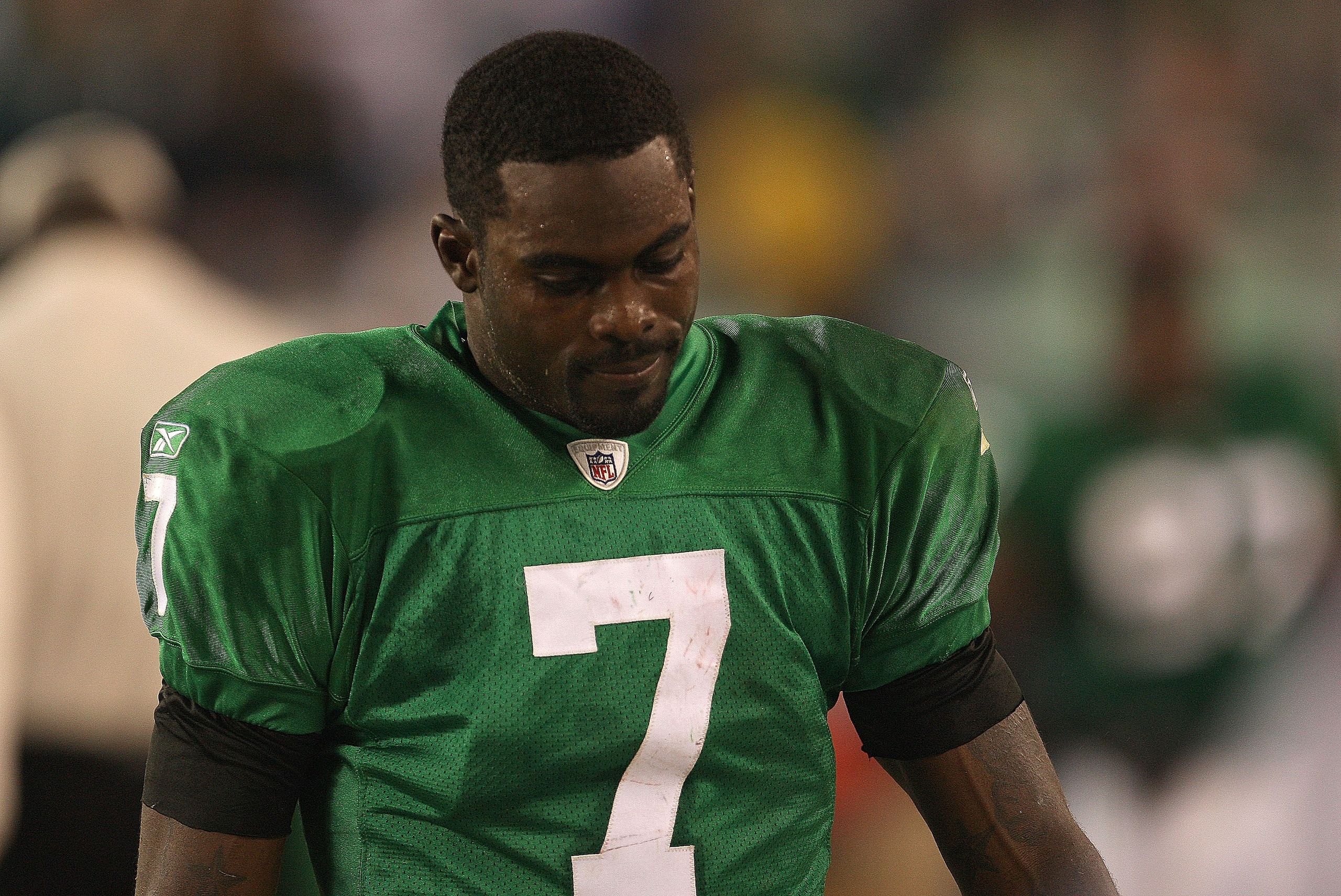 PHILADELPHIA - SEPTEMBER 12:  Michael Vick #7 of the Philadelphia Eagles  walks off the field after a loss in a game against the Green Bay Packers at Lincoln Financial Field on September 12, 2010 in Philadelphia, Pennsylvania. The Packers beat the Eagles 
