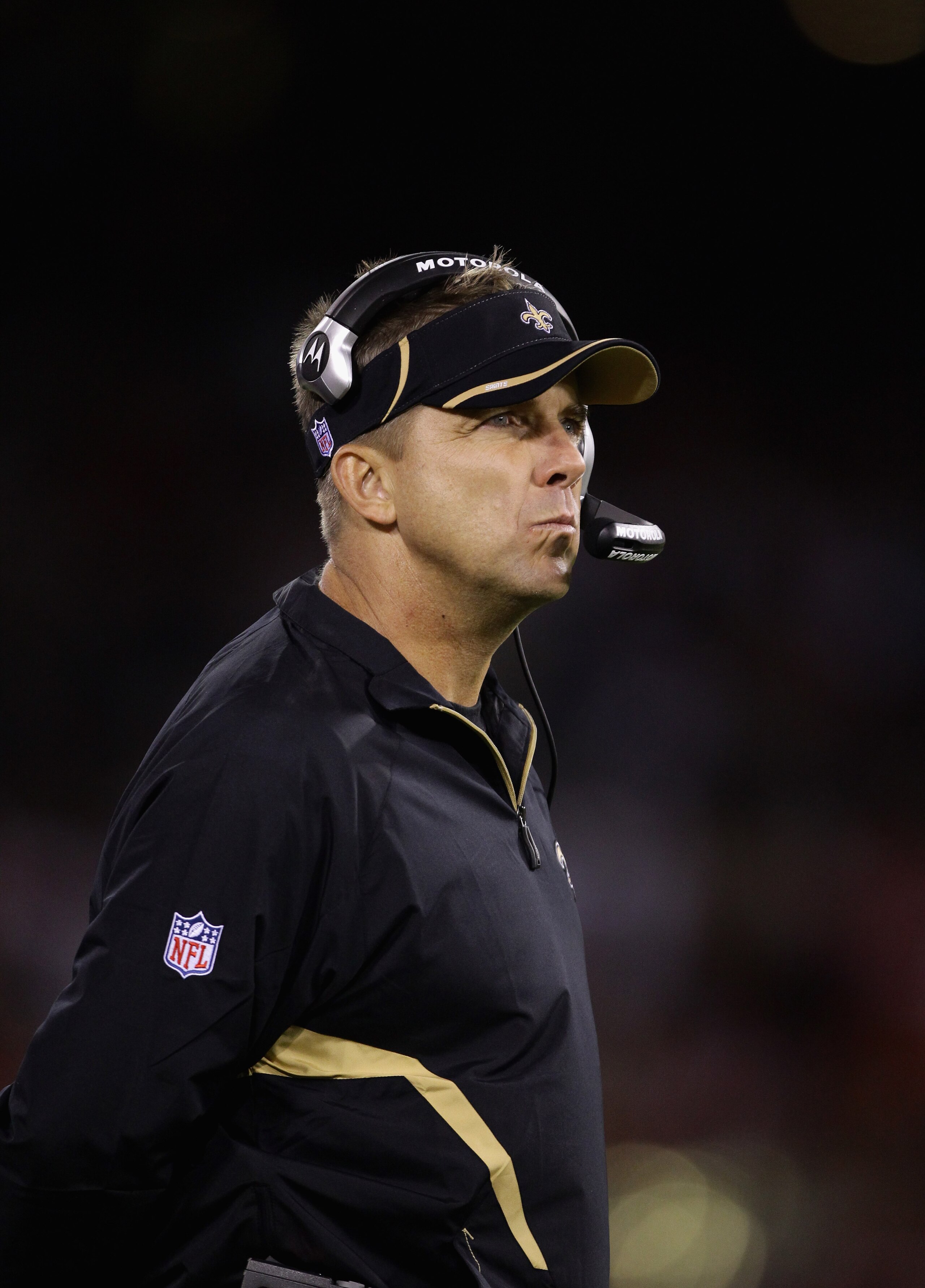 SAN FRANCISCO - SEPTEMBER 20:  Head coach Sean Payton of the New Orleans Saints watches his team play against the San Francisco 49ers at Candlestick Park on September 20, 2010 in San Francisco, California.  (Photo by Ezra Shaw/Getty Images)