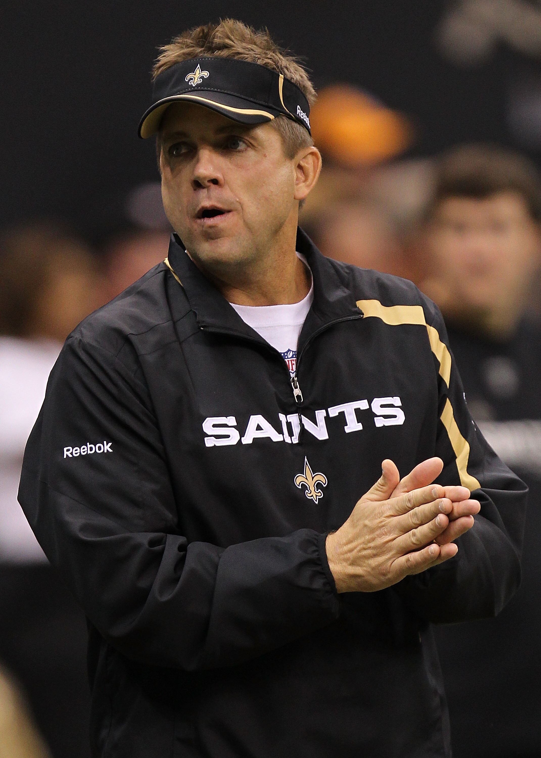 NEW ORLEANS - SEPTEMBER 09:  Head coach Sean Payton of the New Orleans Saints at Louisiana Superdome on September 9, 2010 in New Orleans, Louisiana.  (Photo by Ronald Martinez/Getty Images)