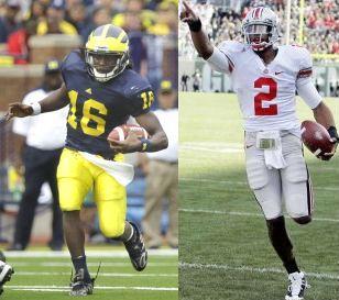 Michigan's Denard Robinson leads the conference in rushing, while Ohio State's Terrelle Pryor is the leading rusher for the conference's top team