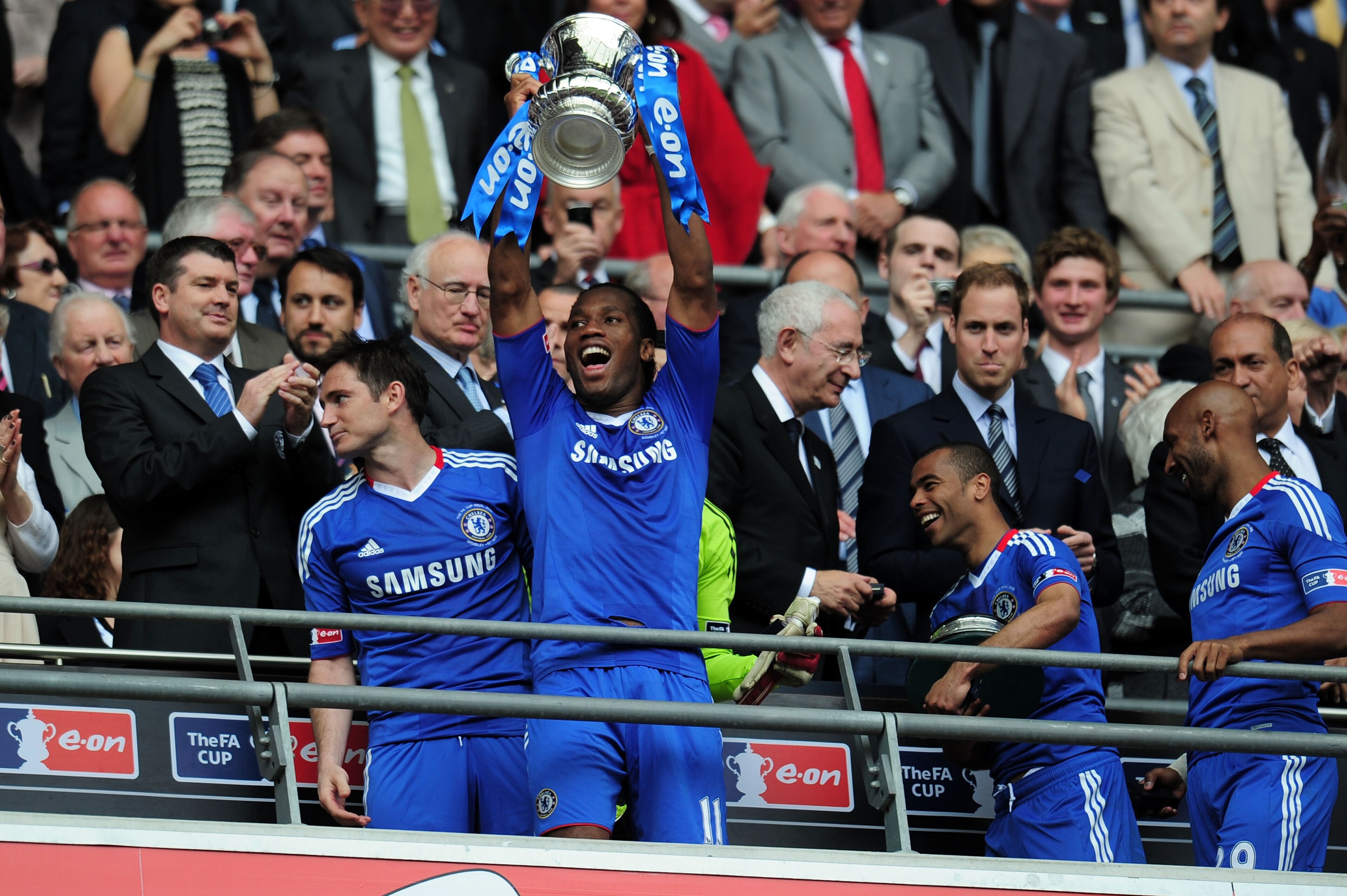 LONDON, ENGLAND - MAY 15: Didier Drogba of Chelsea celebrate winning the FA Cup sponsored by E.ON Final match between Chelsea and Portsmouth at Wembley Stadium on May 15, 2010 in London, England. (Photo by Shaun Botterill/Getty Images) LONDON, ENGLAND - MAY 15: Didier Drogba of Chelsea celebrate winning the FA Cup sponsored by E.ON Final match between Chelsea and Portsmouth at Wembley Stadium on May 15, 2010 in London, England. (Photo by Shaun Botterill/Getty Images)