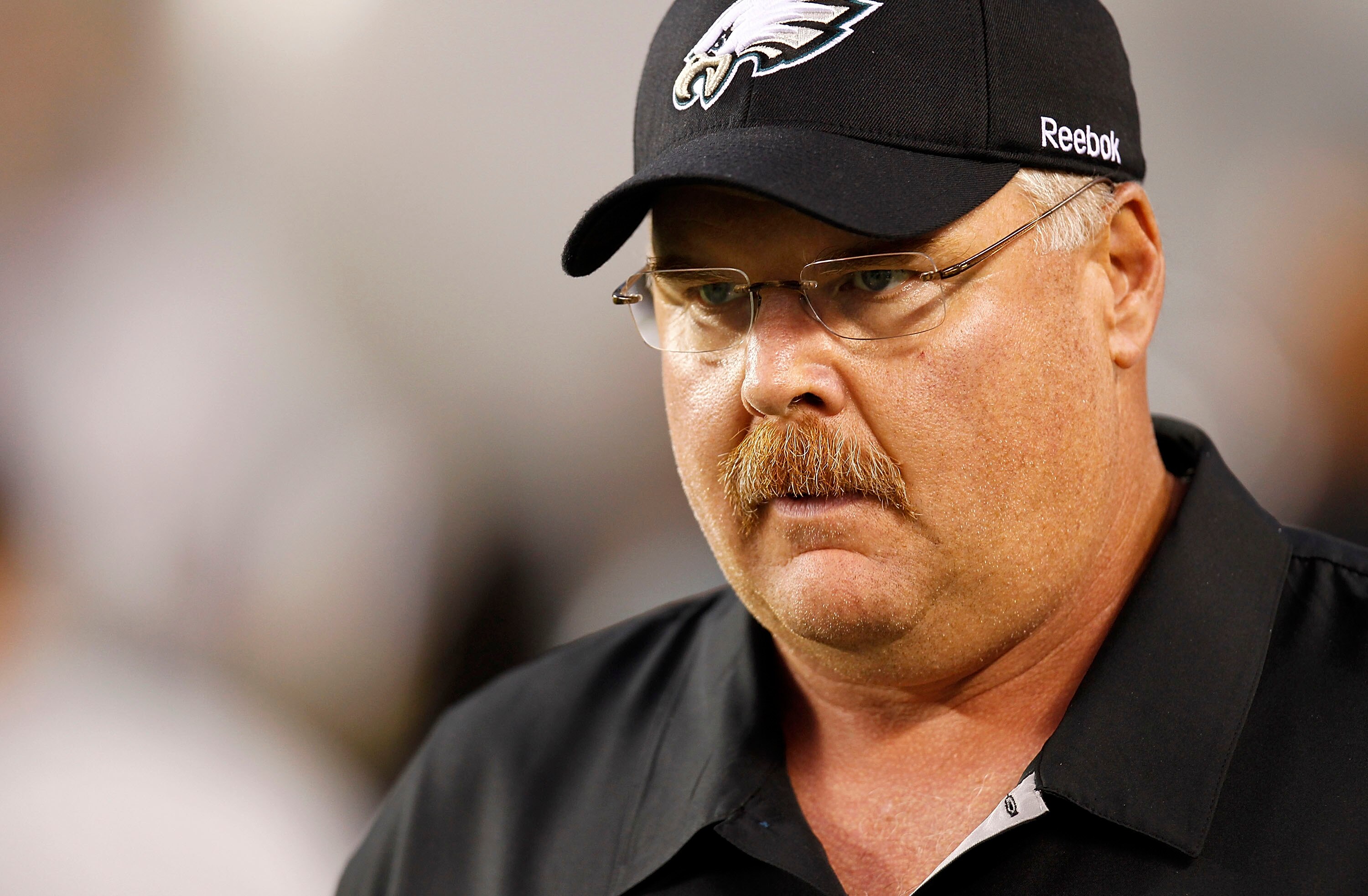 PHILADELPHIA - SEPTEMBER 02: Andy Reid, head coach of the Philadelphia Eagles stands on the sidelines during a preseason game against the New York Jets at Lincoln Financial Field on September 2, 2010 in Philadelphia, Pennsylvania. (Photo by Jeff Zelevansk