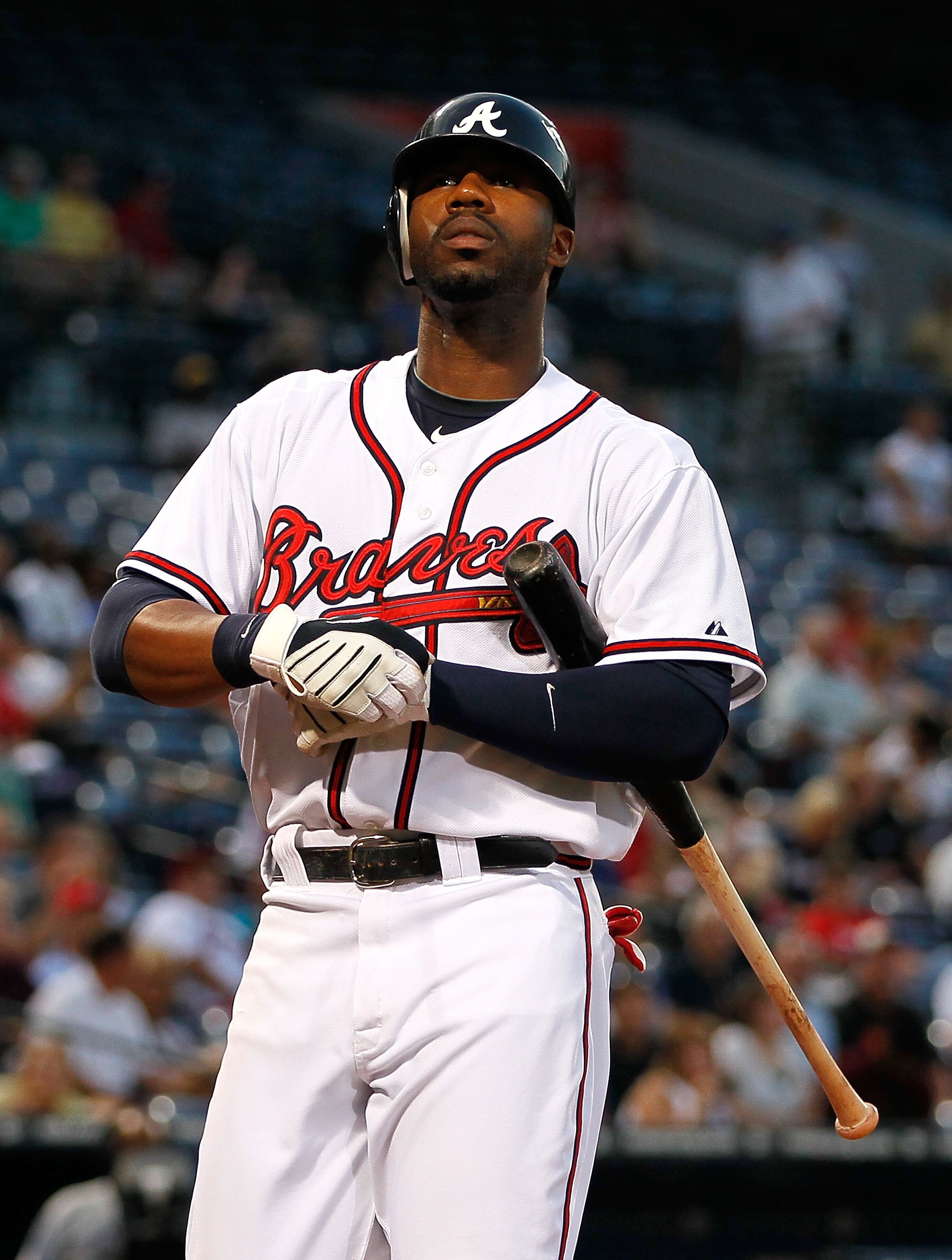 ATLANTA - AUGUST 31:  Jason Heyward #22 of the Atlanta Braves against the New York Mets at Turner Field on August 31, 2010 in Atlanta, Georgia.  (Photo by Kevin C. Cox/Getty Images)