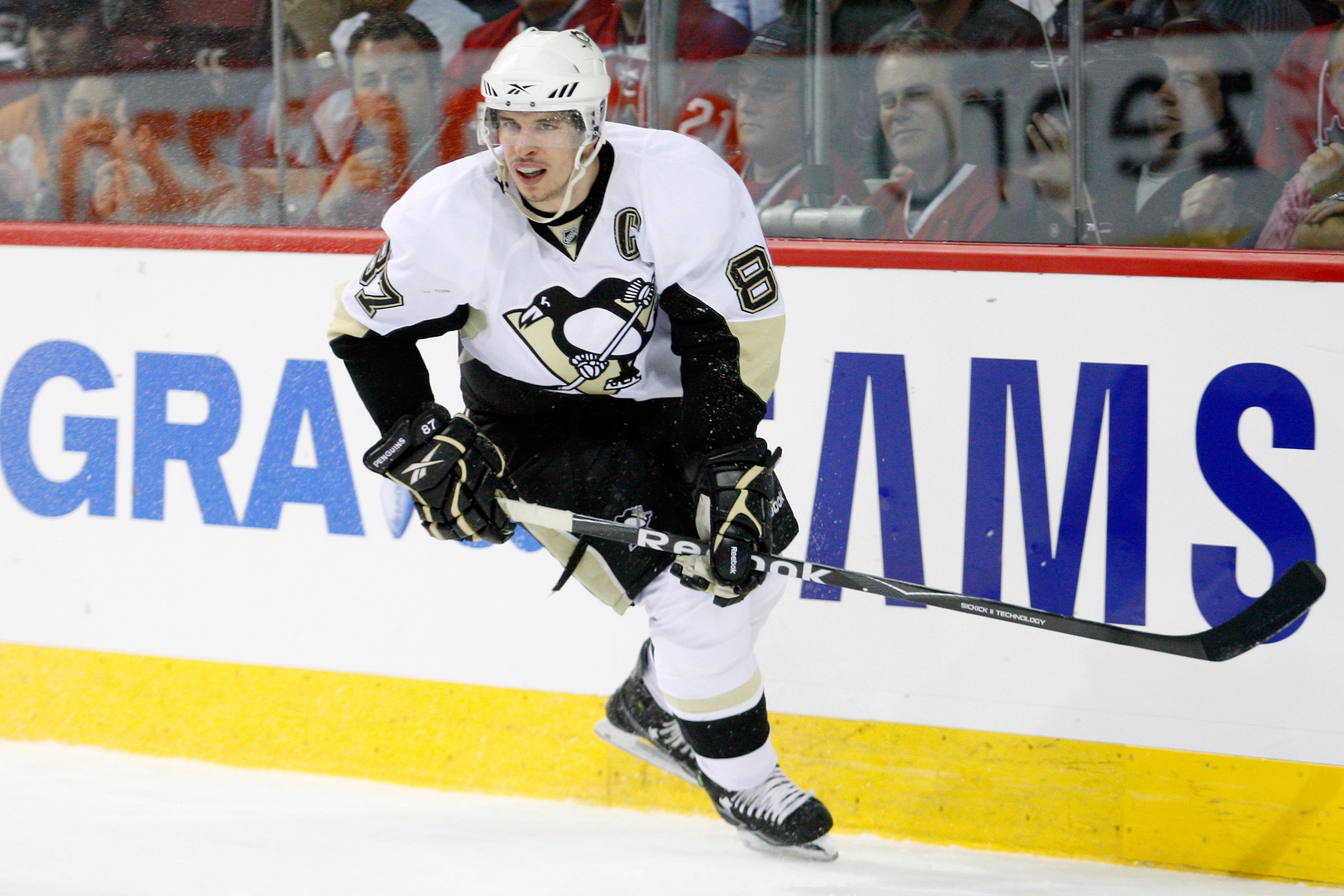 MONTREAL- MAY 6:  Sidney Crosby #87 of the Pittsburgh Penguins skates in Game Four of the Eastern Conference Semifinals against the Montreal Canadiens during the 2010 NHL Stanley Cup Playoffs at the Bell Centre on May 6, 2010 in Montreal, Quebec, Canada. 