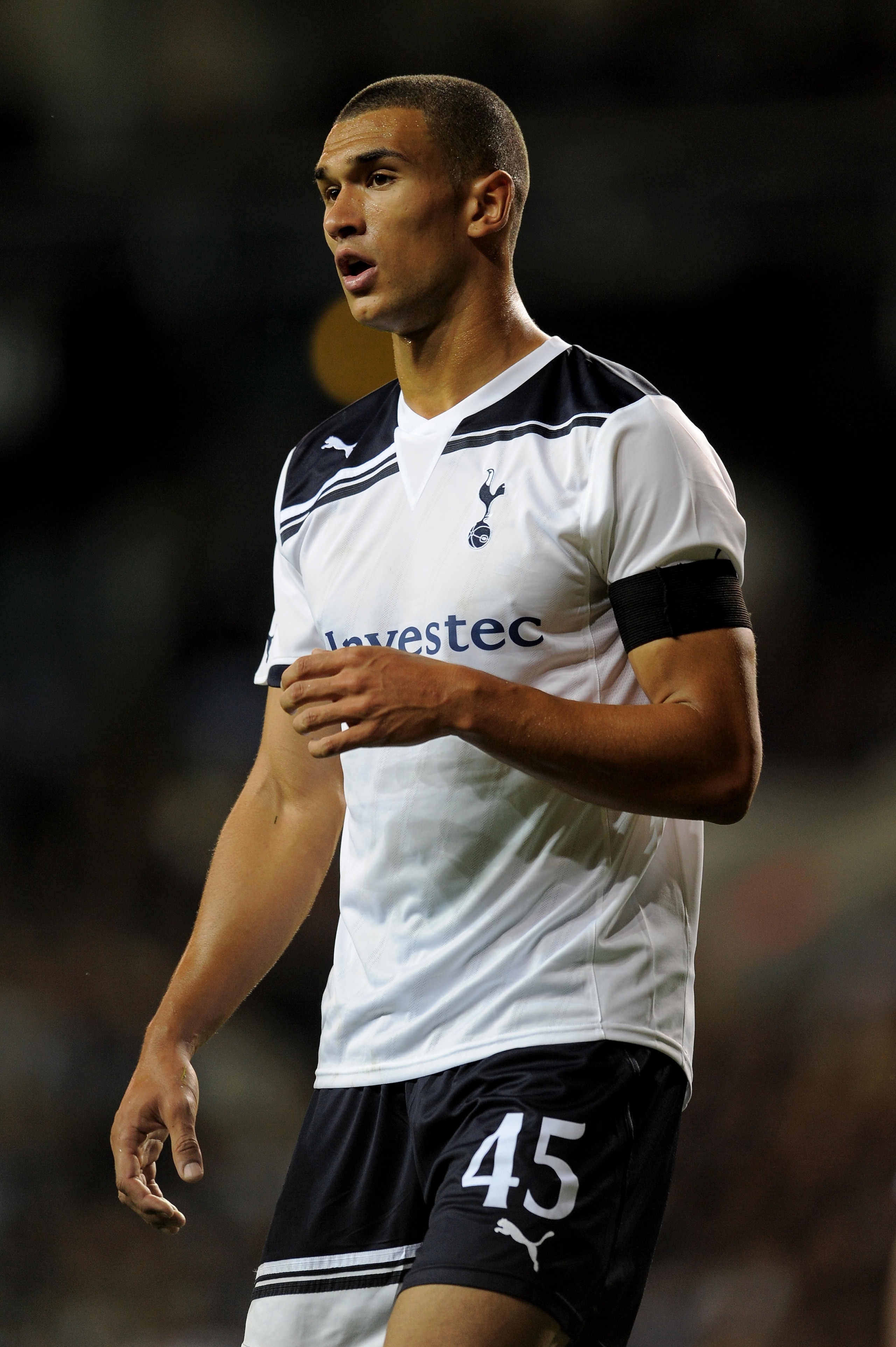 LONDON, ENGLAND - SEPTEMBER 21:  Steven Caulker of Spurs looks on during the Carling Cup third round match between Tottenham Hotspur and Arsenal at White Hart Lane on September 21, 2010 in London, England.  (Photo by Michael Regan/Getty Images)