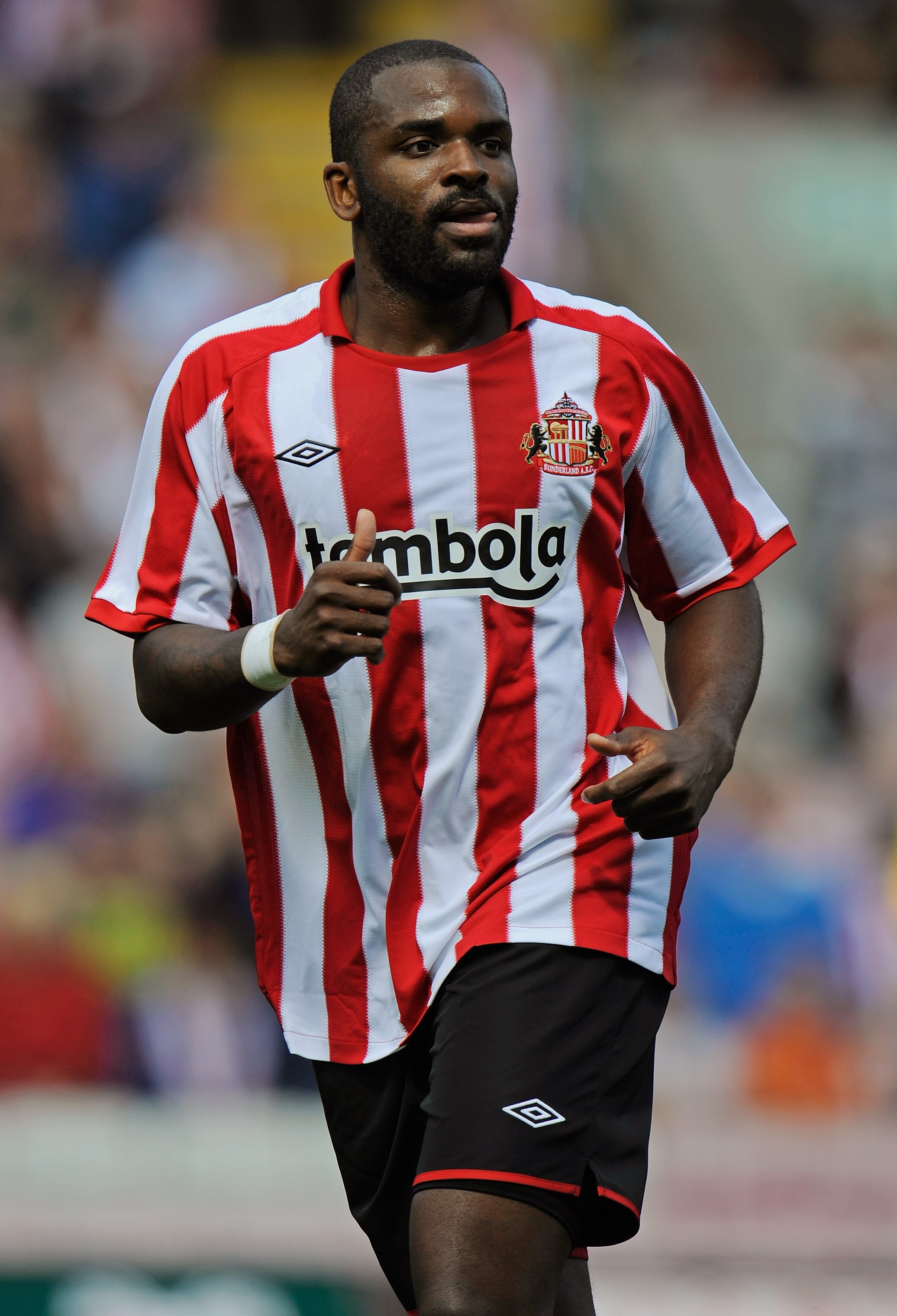 DARLINGTON, ENGLAND - JULY 17:  Darren Bent of Sunderland looks on during the pre-season friendly match between Darlington and Sunderland at the Northern Echo Arena on July 17, 2010 in Darlington, England.  (Photo by Michael Regan/Getty Images)