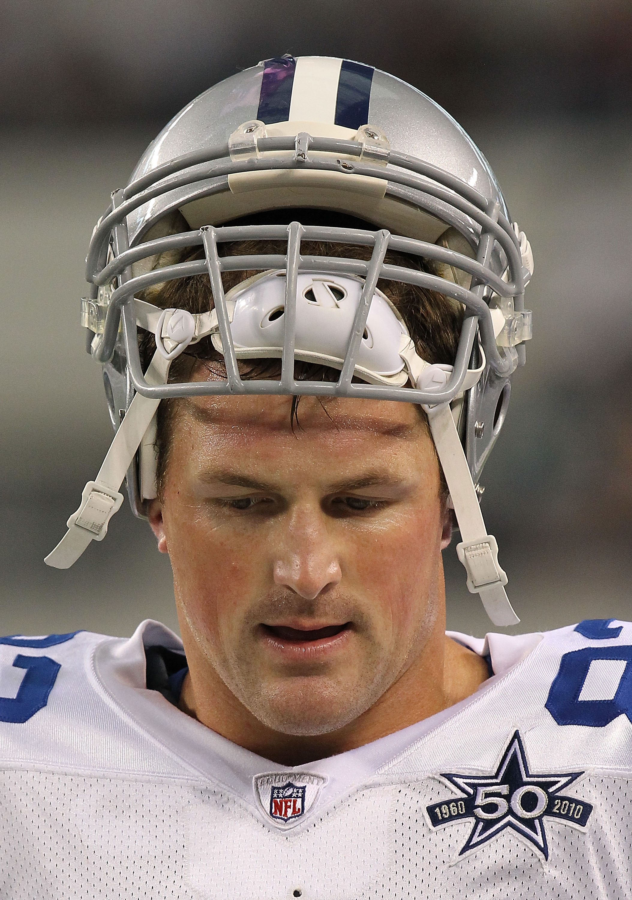 ARLINGTON, TX - SEPTEMBER 02:  Tight end Jason Witten #82 of the Dallas Cowboys at Cowboys Stadium on September 2, 2010 in Arlington, Texas.  (Photo by Ronald Martinez/Getty Images)