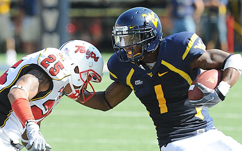 Tavon Austin has West Virginia's longest kick return this year, a 50-yarder against Marshall.
