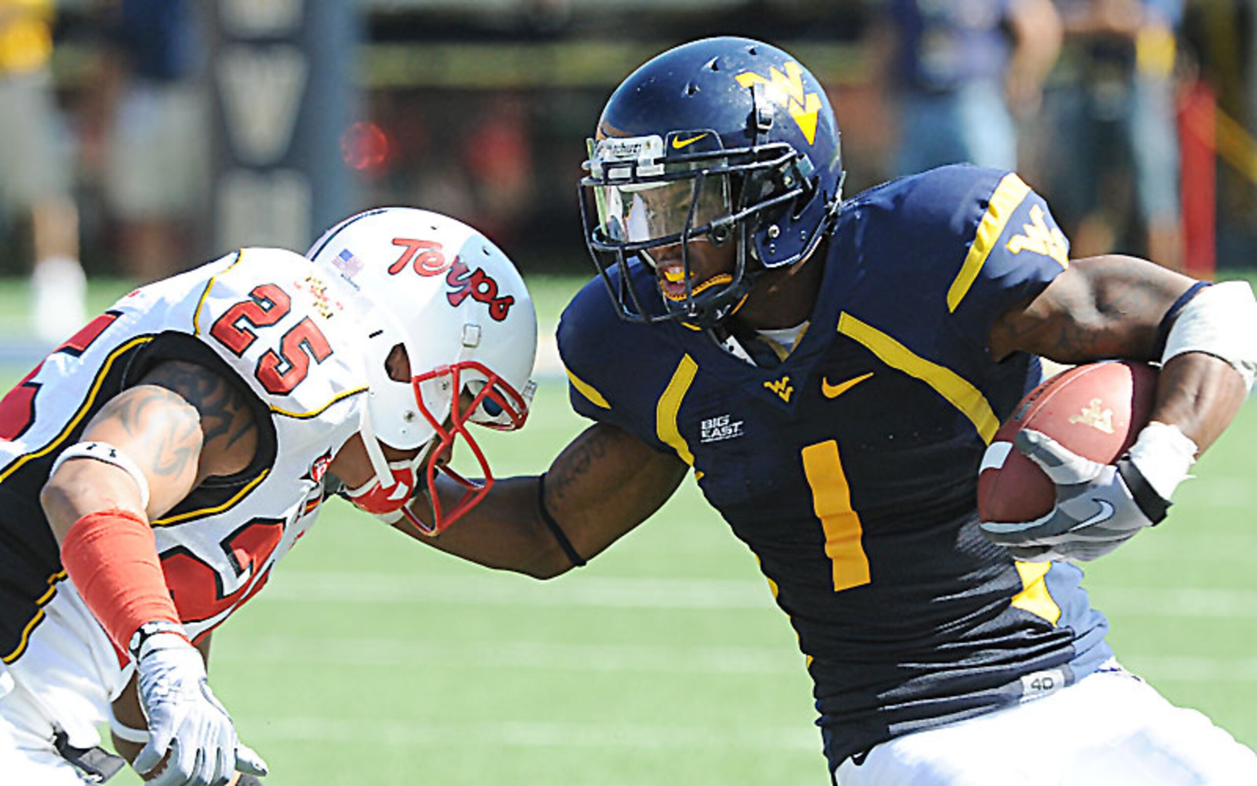 Tavon Austin has West Virginia's longest kick return this year, a 50-yarder against Marshall. Tavon Austin has West Virginia's longest kick return this year, a 50-yarder against Marshall.