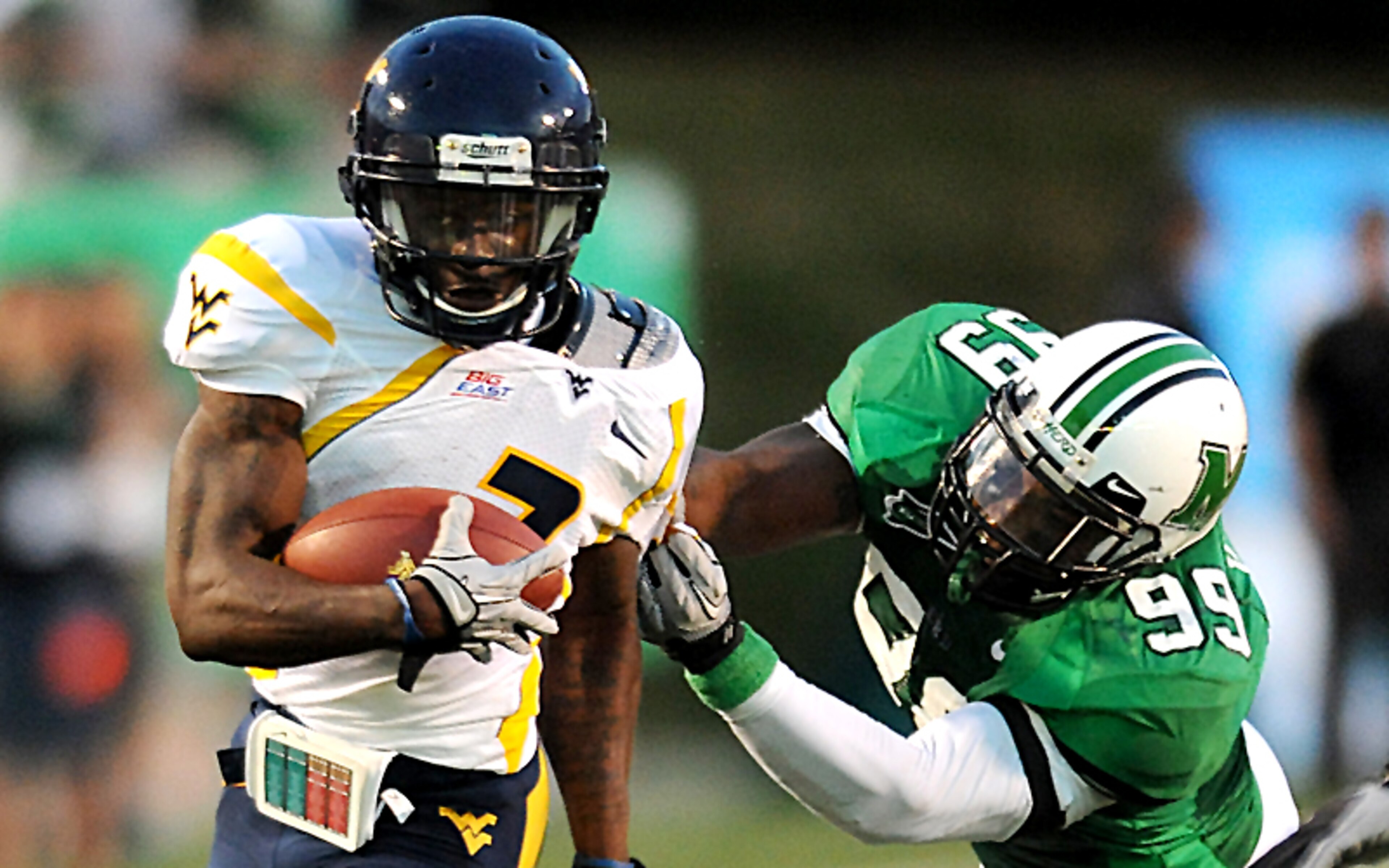 Through three games this season, Noel Devine is averaging 118 yards per game.