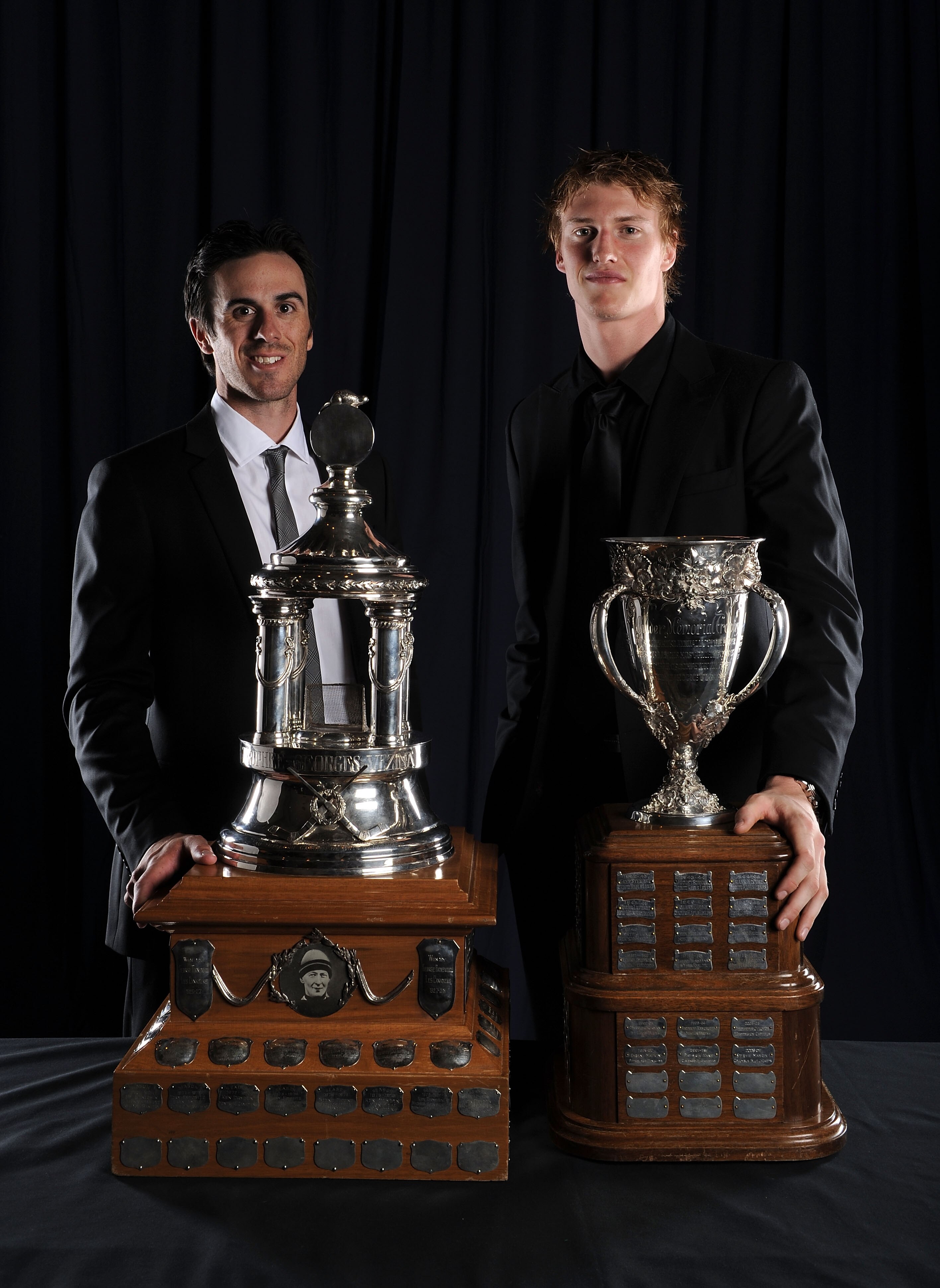 LAS VEGAS - JUNE 23: Ryan Miller and Tyler Myers of the Buffalo Sabres pose for a portrait with the Vezina and Calder Trophies during the 2010 NHL Awards at the Palms Casino Resort on June 23, 2010 in Las Vegas, Nevada. (Photo by Harry How/Getty Images) LAS VEGAS - JUNE 23: Ryan Miller and Tyler Myers of the Buffalo Sabres pose for a portrait with the Vezina and Calder Trophies during the 2010 NHL Awards at the Palms Casino Resort on June 23, 2010 in Las Vegas, Nevada. (Photo by Harry How/Getty Images)