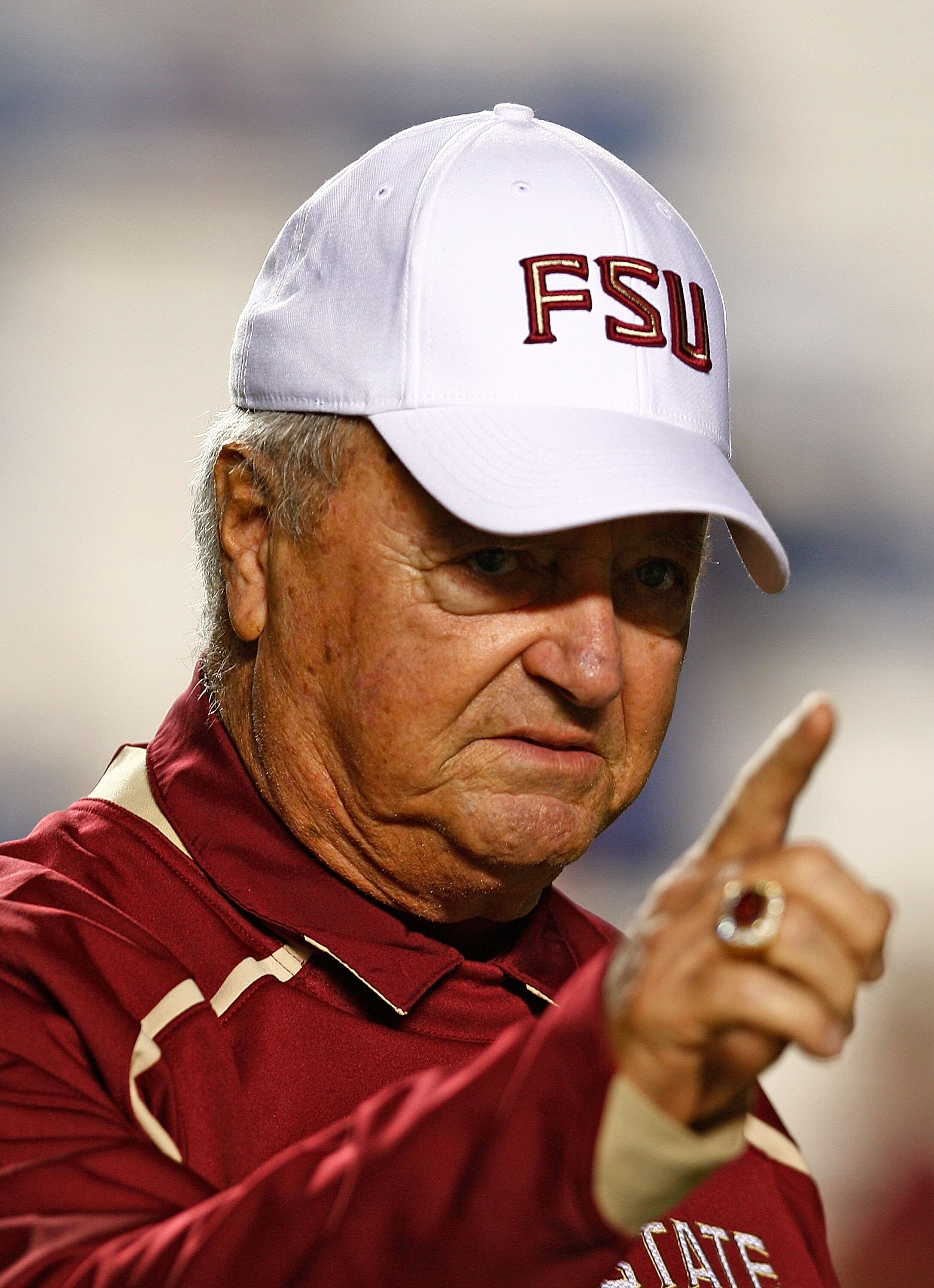 CHAPEL HILL, NC - OCTOBER 22:  Florida State Seminoles Head Coach Bobby Bowden watches the pregame action prior to the start of the game against the North Carolina Tar Heels at Kenan Stadium on October 22, 2009 in Chapel Hill, North Carolina.  (Photo by S