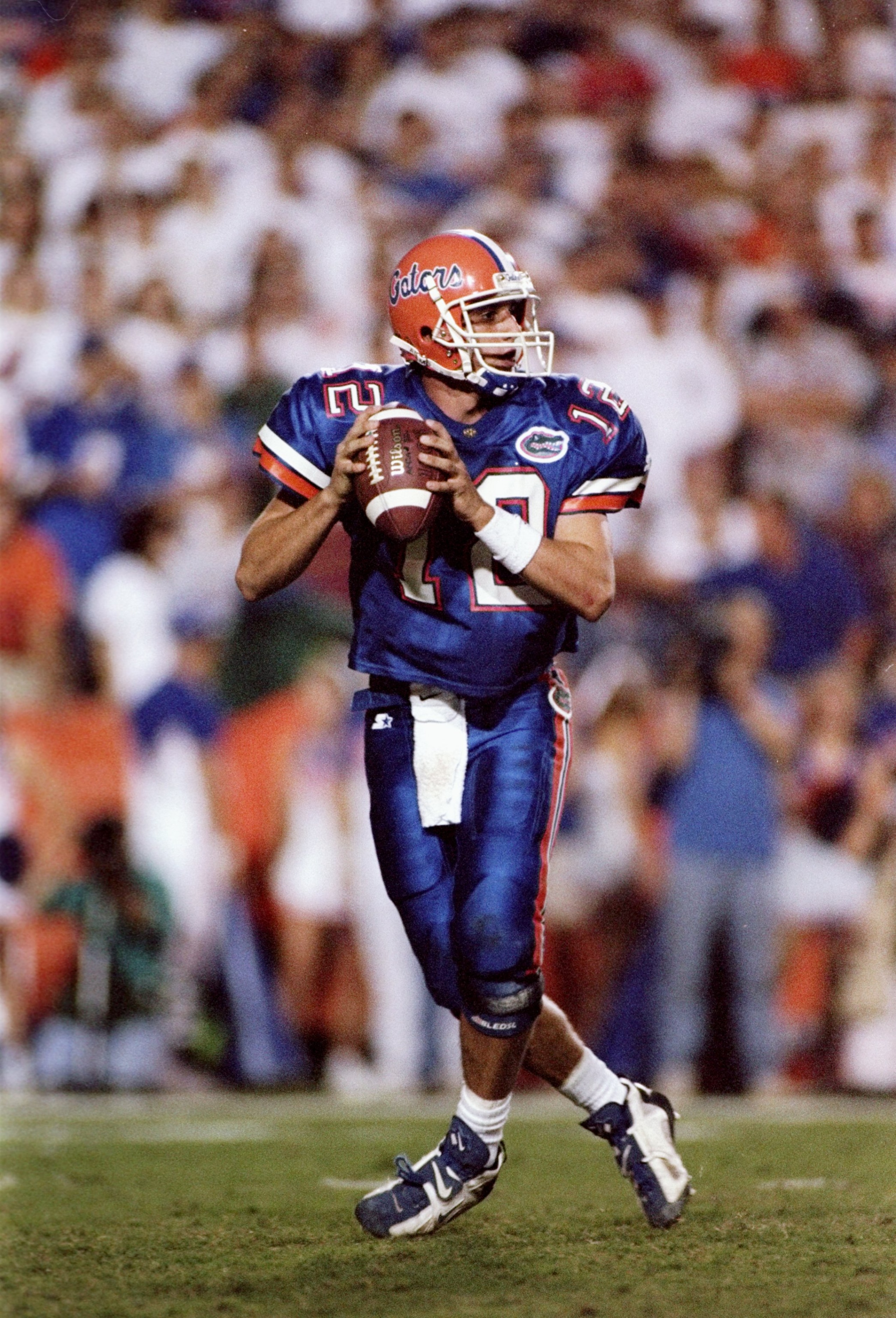 22 Nov 1997:  Quarterback Doug Johnson of the Florida Gators prepares to pass the ball during a game against the Florida State Seminoles at Florida Field in Gainesville, Florida.  Florida won the game 32-29. Mandatory Credit: Scott Halleran  /Allsport