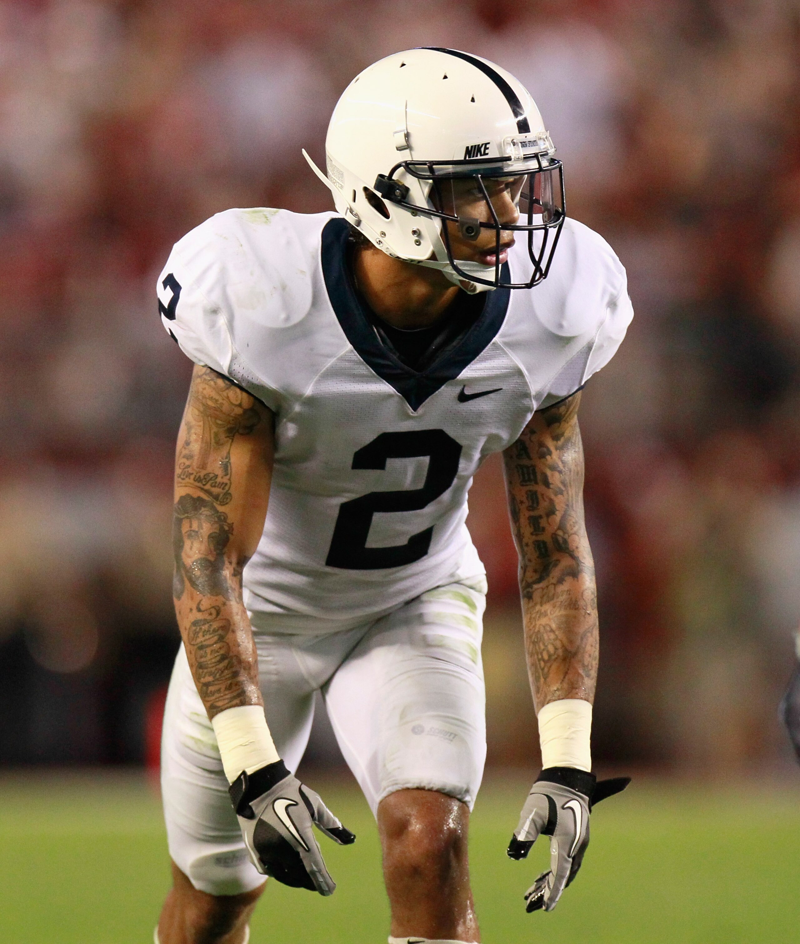 TUSCALOOSA, AL - SEPTEMBER 11:  Chaz Powell #2 of the Penn State Nittany Lions against the Alabama Crimson Tide at Bryant-Denny Stadium on September 11, 2010 in Tuscaloosa, Alabama.  (Photo by Kevin C. Cox/Getty Images)
