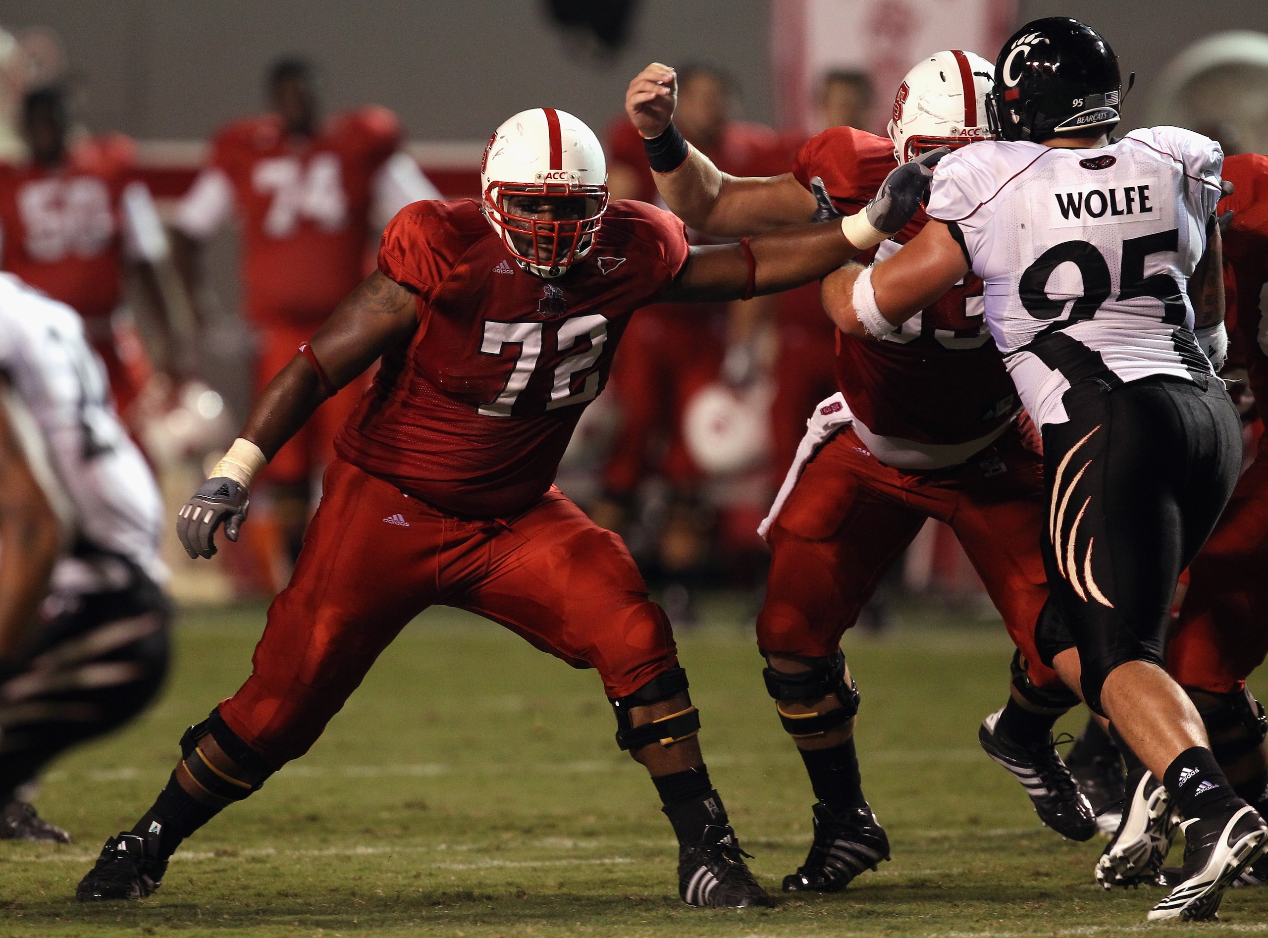 RALEIGH, NC - SEPTEMBER 16: Zach Allen #72 of the North Carolina State Wolfpack during their game at Carter-Finley Stadium on September 16, 2010 in Raleigh, North Carolina. (Photo by Streeter Lecka/Getty Images) RALEIGH, NC - SEPTEMBER 16: Zach Allen #72 of the North Carolina State Wolfpack during their game at Carter-Finley Stadium on September 16, 2010 in Raleigh, North Carolina. (Photo by Streeter Lecka/Getty Images)