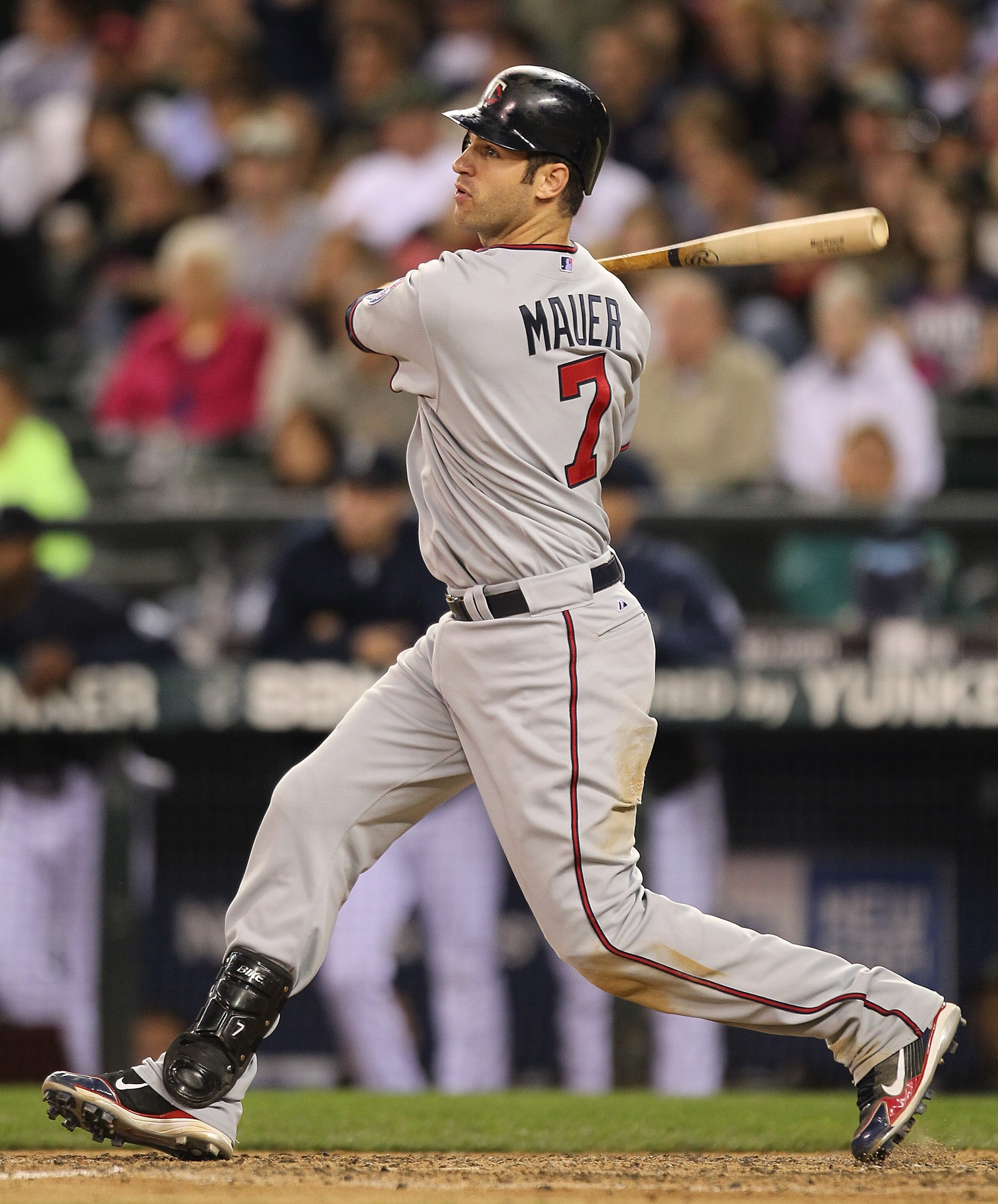SEATTLE - AUGUST 27: Joe Mauer #7 of the Minnesota Twins hits an RBI double against the Seattle Mariners at Safeco Field on August 27, 2010 in Seattle, Washington. The Twins defeated the Mariners 6-3. (Photo by Otto Greule Jr/Getty Images) SEATTLE - AUGUST 27: Joe Mauer #7 of the Minnesota Twins hits an RBI double against the Seattle Mariners at Safeco Field on August 27, 2010 in Seattle, Washington. The Twins defeated the Mariners 6-3. (Photo by Otto Greule Jr/Getty Images)