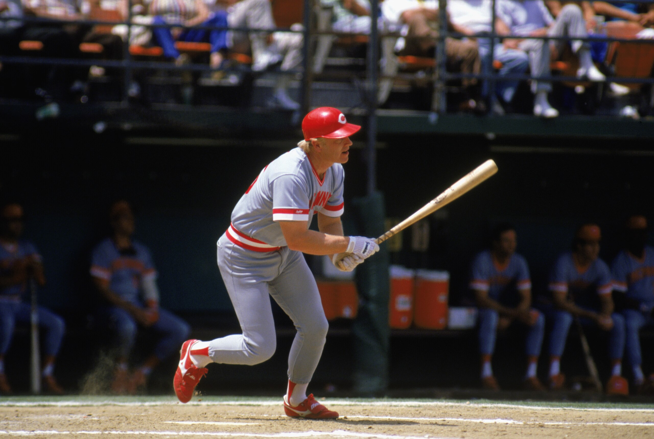 1987: Buddy Bell of the Cincinnati Reds makes a hit during a MLB game in the 1987 season. ( Photo by: Stephen Dunn/Getty Images) 1987: Buddy Bell of the Cincinnati Reds makes a hit during a MLB game in the 1987 season. ( Photo by: Stephen Dunn/Getty Images)