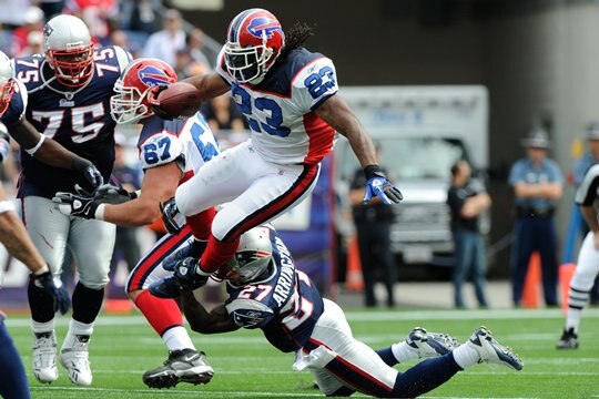 Marshawn Lynch had a solid day running against the Patriots