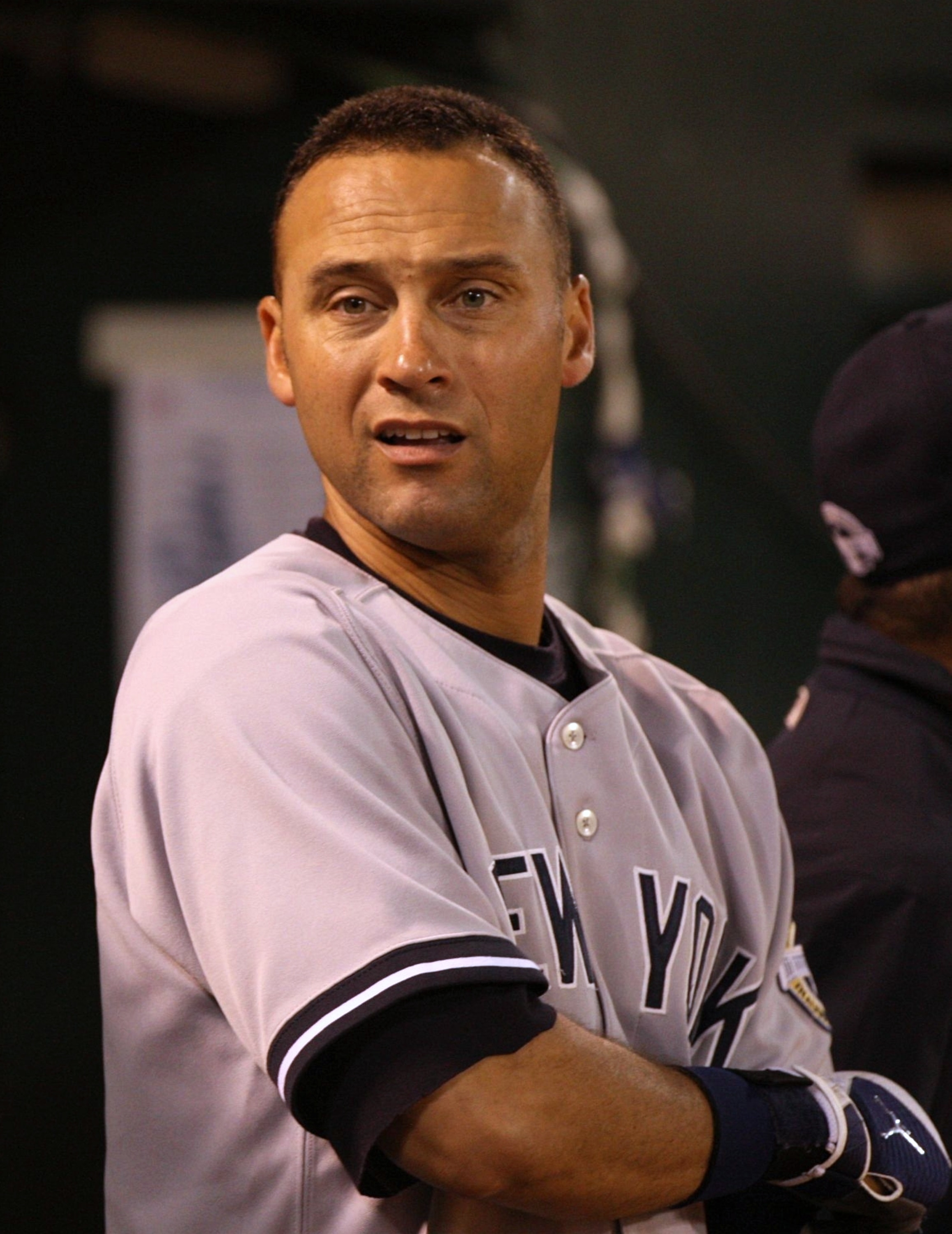 OAKLAND, CA - AUGUST 17: Derek Jeter #2 of the New York Yankees looks on dejected from the dugout in the ninth inning against the Oakland Athletics during the Major League Baseball game at the Oakland Coliseum on August 17, 2009 in Oakland, California. ( OAKLAND, CA - AUGUST 17: Derek Jeter #2 of the New York Yankees looks on dejected from the dugout in the ninth inning against the Oakland Athletics during the Major League Baseball game at the Oakland Coliseum on August 17, 2009 in Oakland, California. (