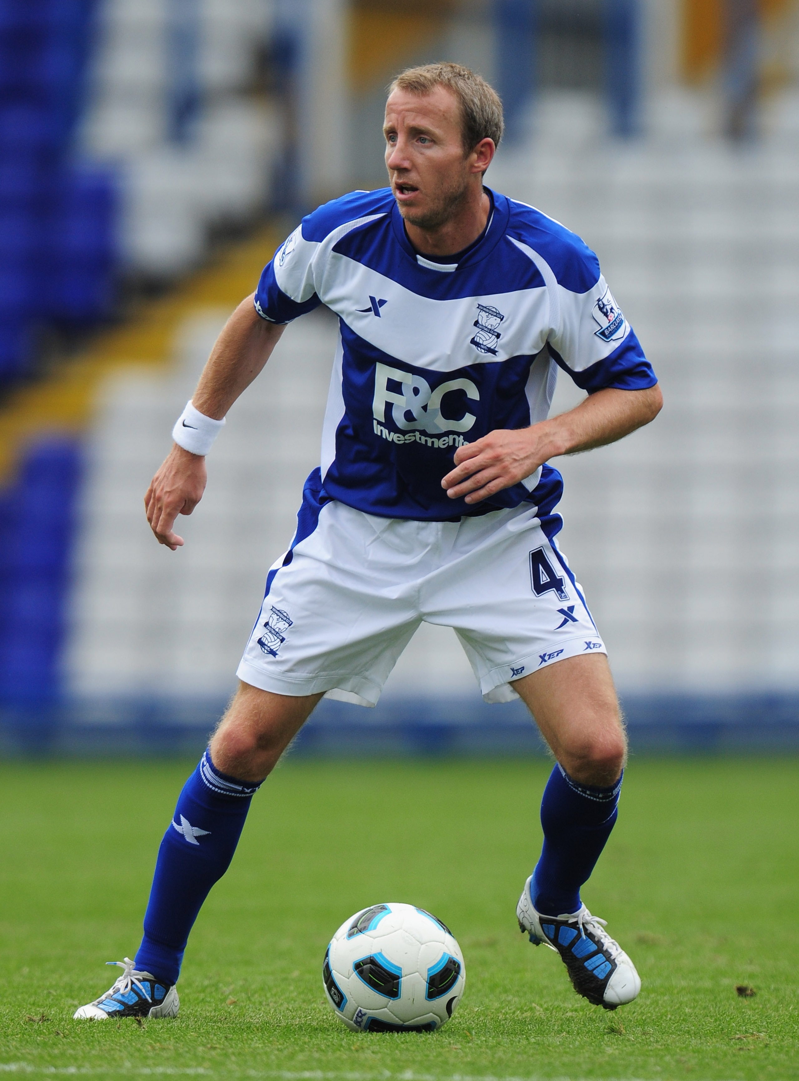 BIRMINGHAM, ENGLAND - AUGUST 07:  Lee Bowyer of Birmingham City in action during the friendly match between Birmingham City and Real Mallorca at St. Andrew's Stadium on August 7, 2010 in Birmingham, England.  (Photo by Shaun Botterill/Getty Images)
