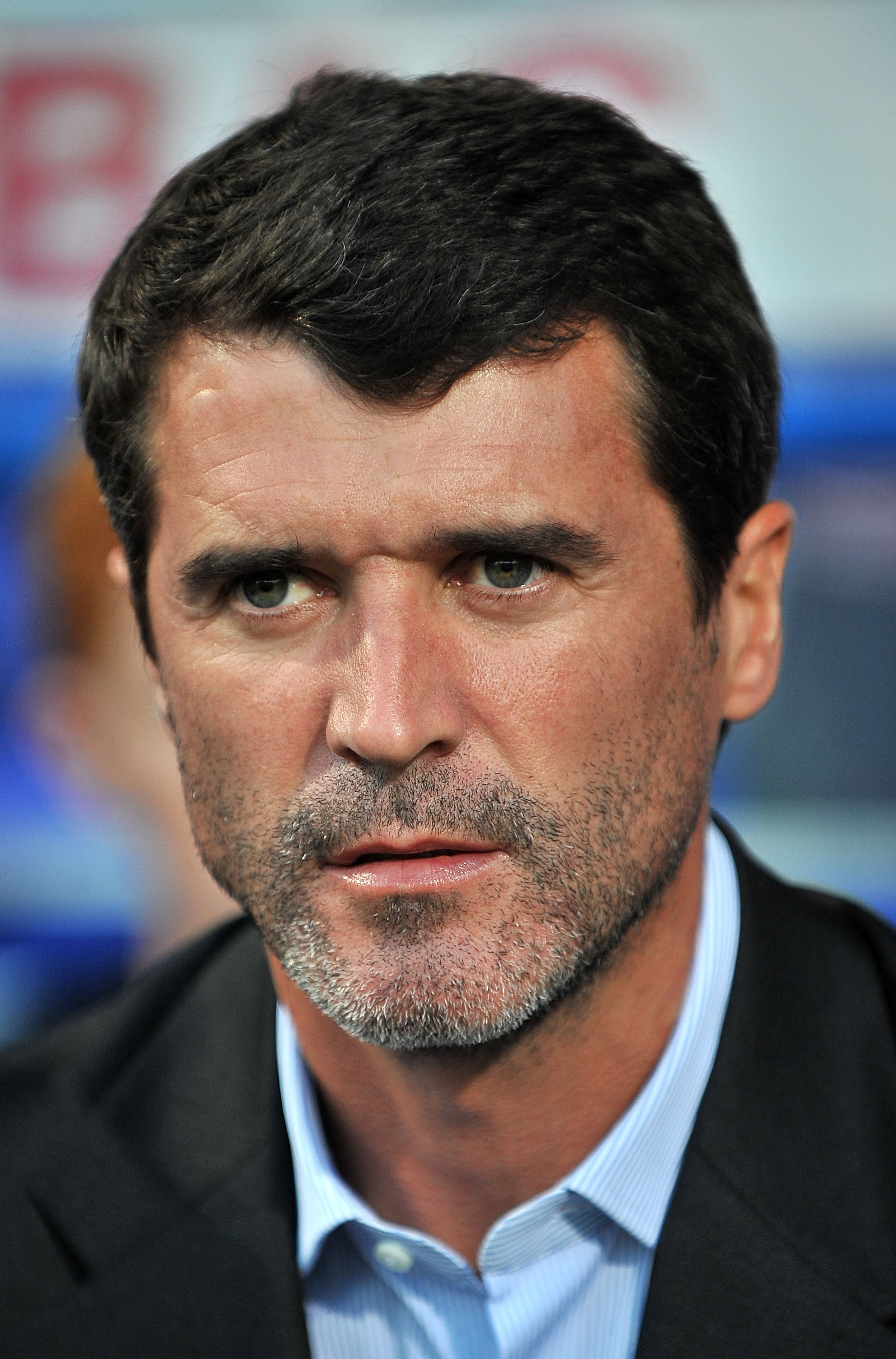 IPSWICH, ENGLAND - AUGUST 18:  Ipswich Town manager Roy Keane looks on during the Coca-Cola Championship match between Ipswich Town and Crystal Palace at Portman Road on August 18, 2009 in Ipswich, England.  (Photo by Christopher Lee/Getty Images)