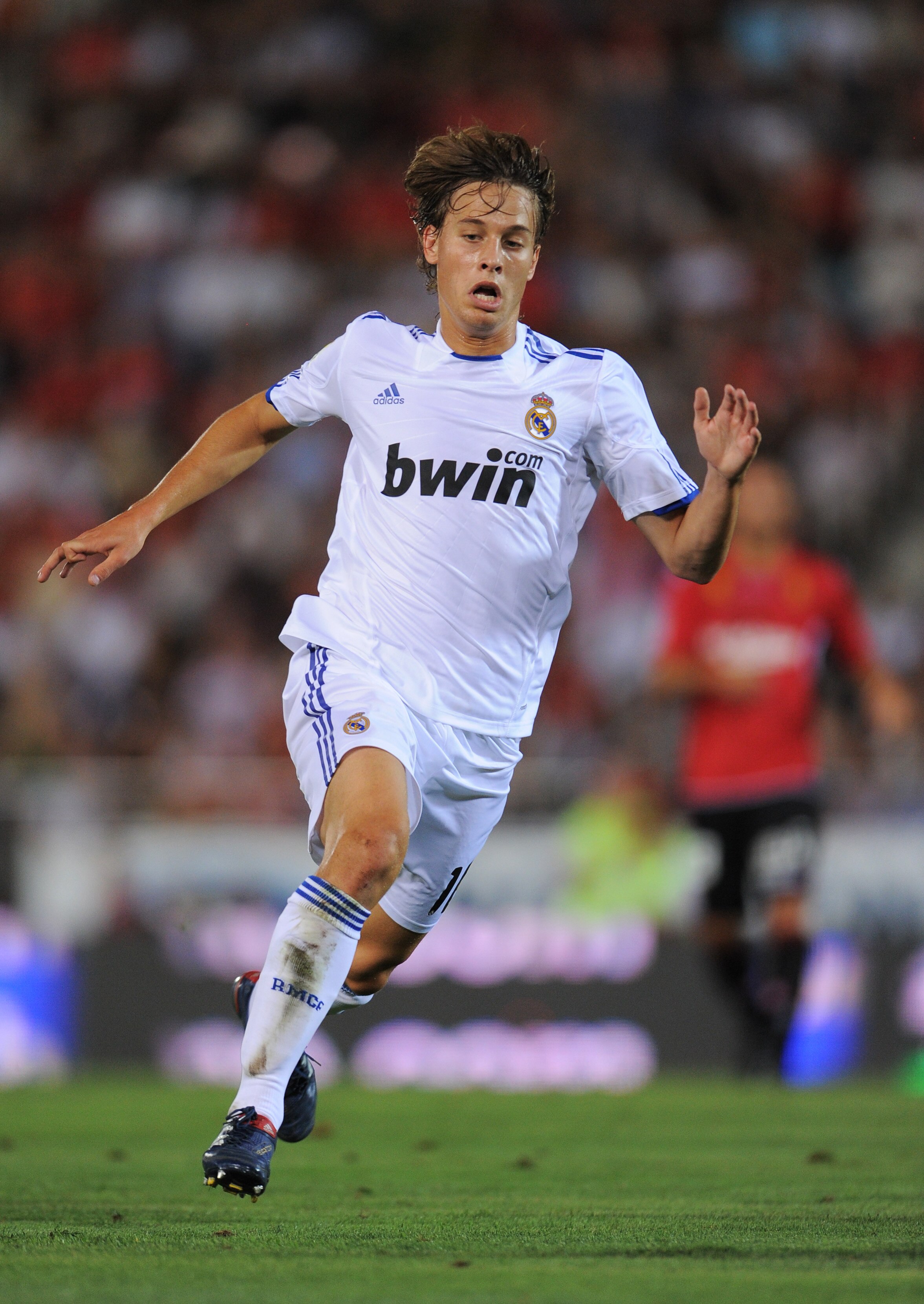 PALMA DE MALLORCA, SPAIN - AUGUST 29:  Sergio Canales of Real Madrid in action during the La Liga match between Mallorca and Real Madrid at the ONO Estadio on August 29, 2010 in Palma de Mallorca, Spain. The match ended in a 0-0 draw.  (Photo by Jasper Ju