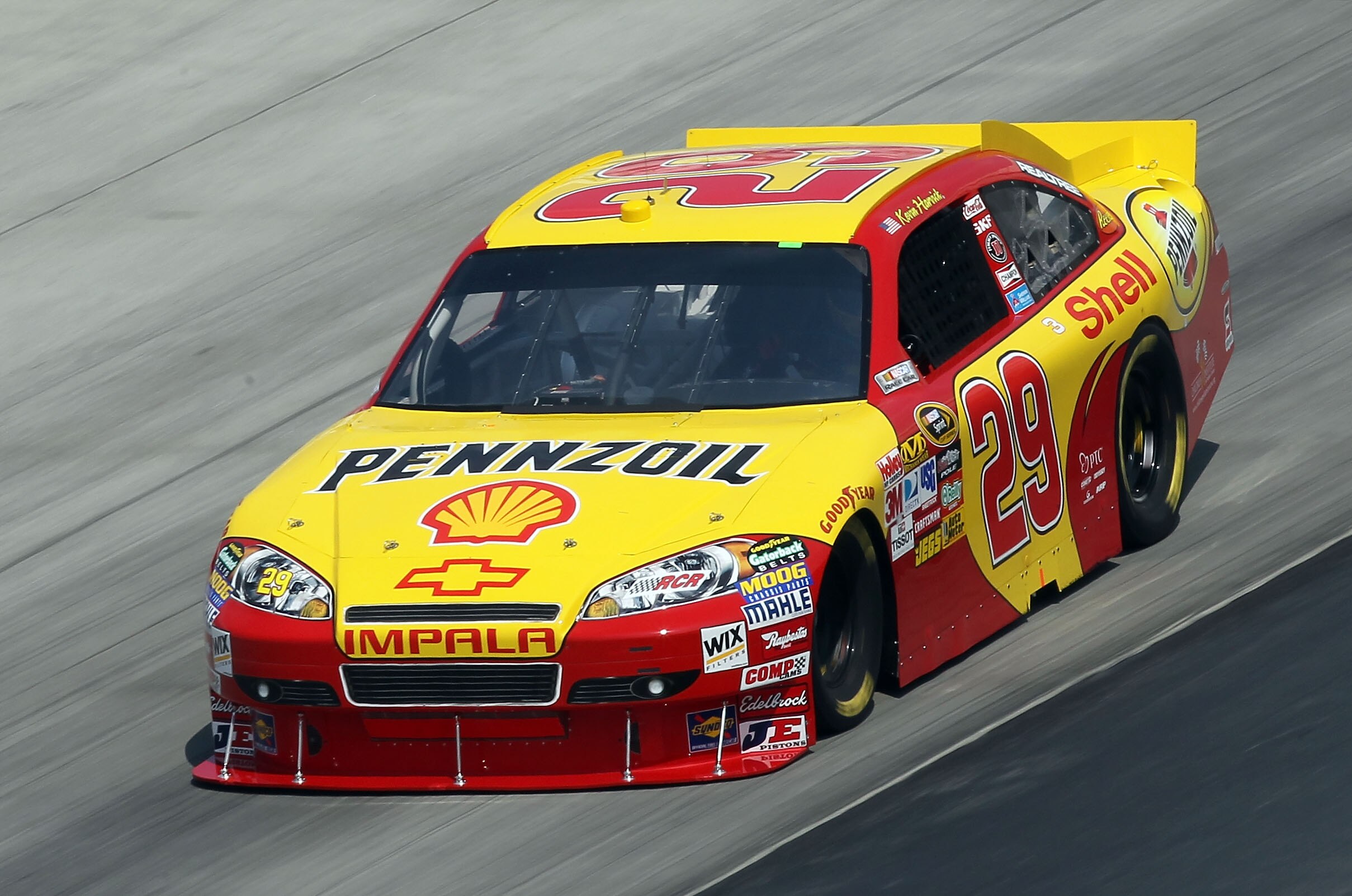 DOVER, DE - SEPTEMBER 24:  Kevin Harvick drives the #29 Shell/Pennzoil Chevrolet during practice for the NASCAR Sprint Cup Series AAA 400 at Dover International Speedway on September 24, 2010 in Dover, Delaware.  (Photo by Nick Laham/Getty Images)
