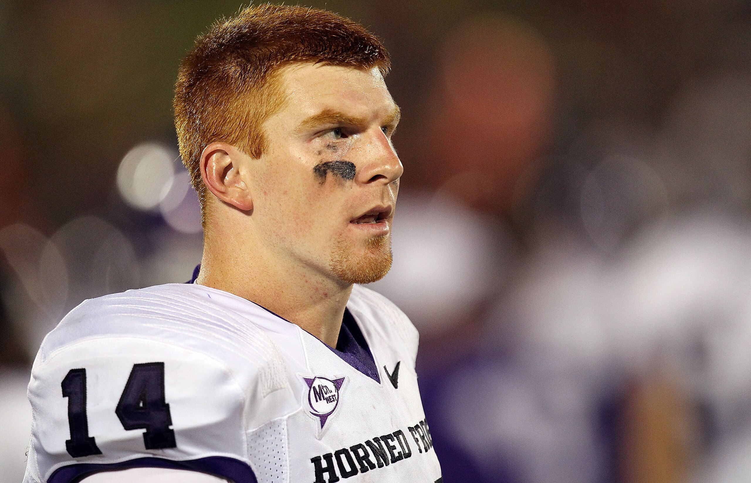 DALLAS - SEPTEMBER 24: Quarterback Andy Dalton #14 of the TCU Horned Frogs at Gerald J. Ford Stadium on September 24, 2010 in Dallas, Texas. (Photo by Ronald Martinez/Getty Images) DALLAS - SEPTEMBER 24: Quarterback Andy Dalton #14 of the TCU Horned Frogs at Gerald J. Ford Stadium on September 24, 2010 in Dallas, Texas. (Photo by Ronald Martinez/Getty Images)
