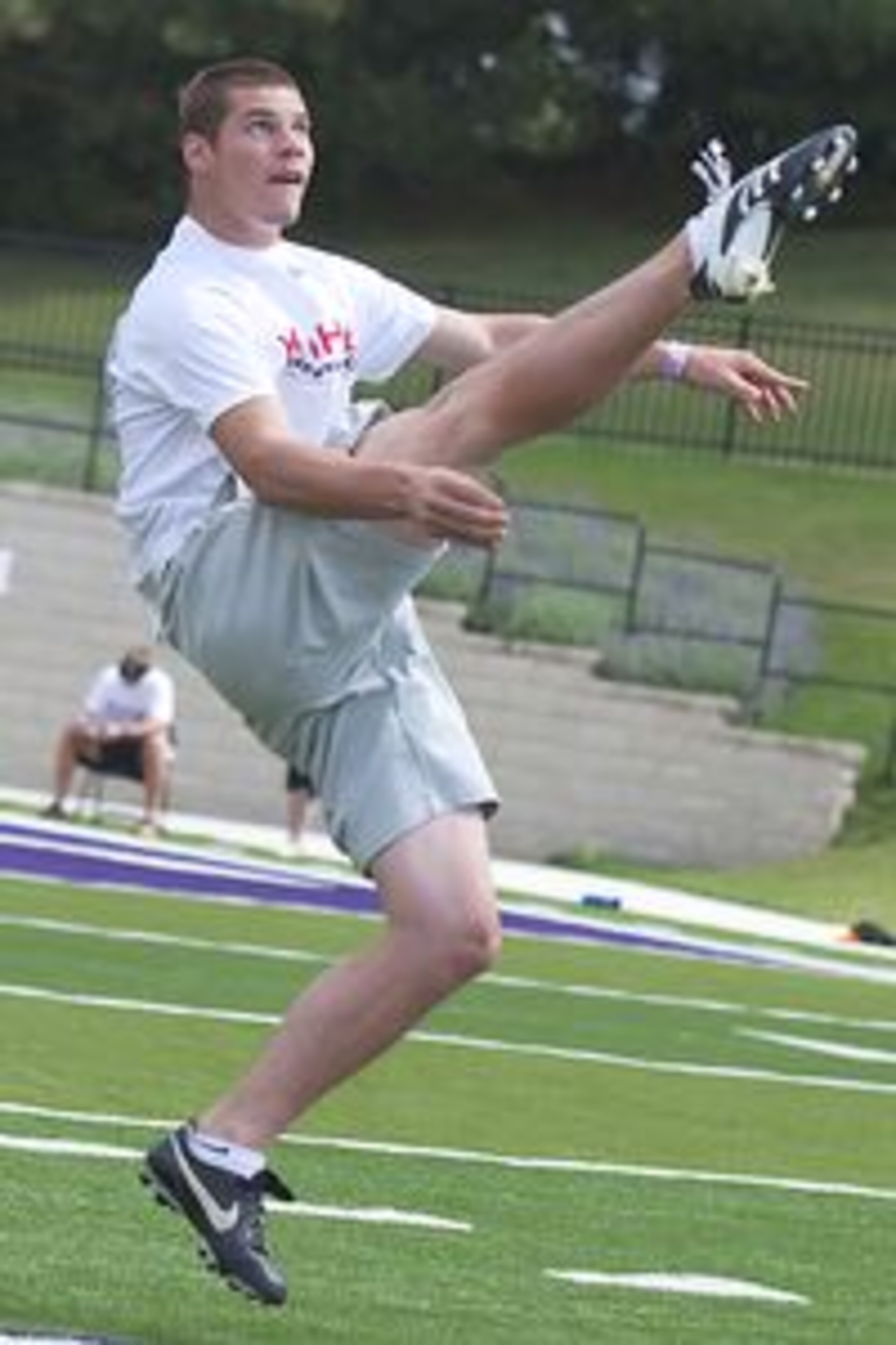 Hagerup can get some distance, punting a long 53 yards against ND - but he's inconsistent and needs practice.
