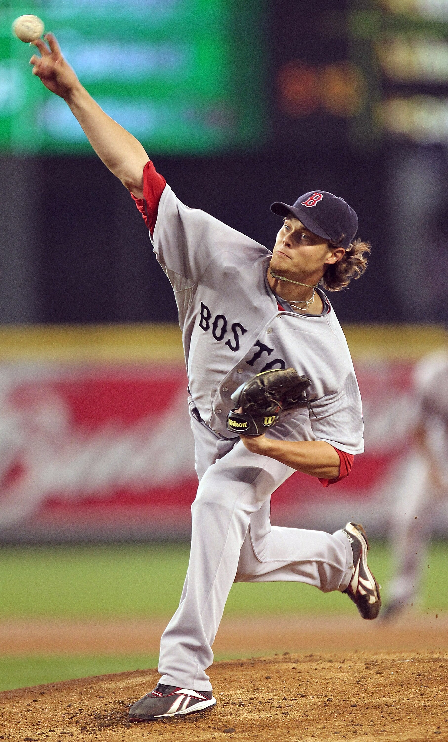 SEATTLE - SEPTEMBER 15:  Starting pitcher Clay Buchholz #11 of the Boston Red Sox pitches against the Seattle Mariners at Safeco Field on September 15, 2010 in Seattle, Washington. The Red Sox defeated the Mariners 5-1. (Photo by Otto Greule Jr/Getty Imag