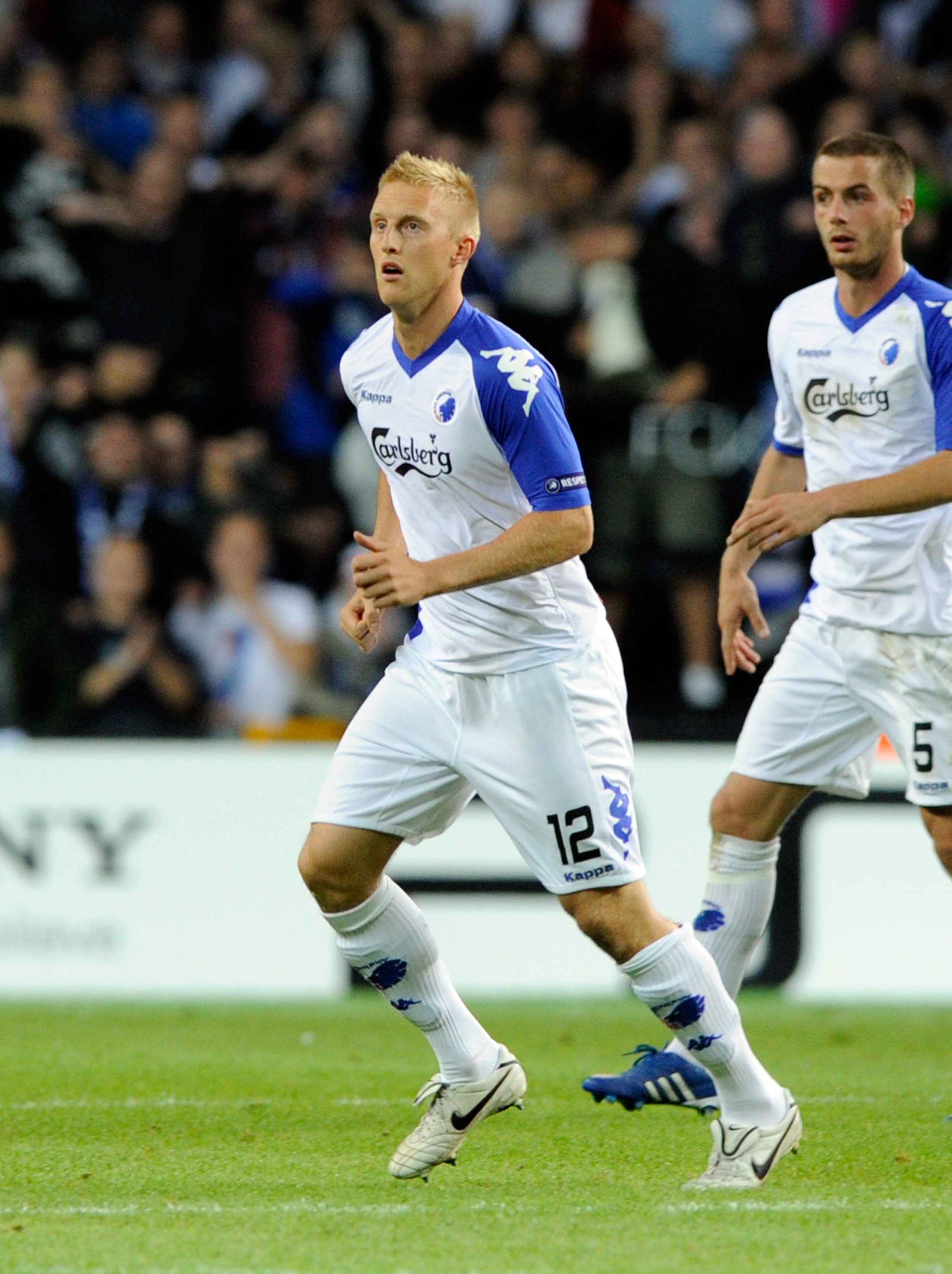 COPENHAGEN, DENMARK - AUGUST 25:  Peter Larsson of FC Copenhagen during the Champions League Play-off match between FC Copenaghen and Rosenborg on August 25, 2010 in Copenhagen, Denmark.  (Photo by Claudio Villa/Getty Images)
