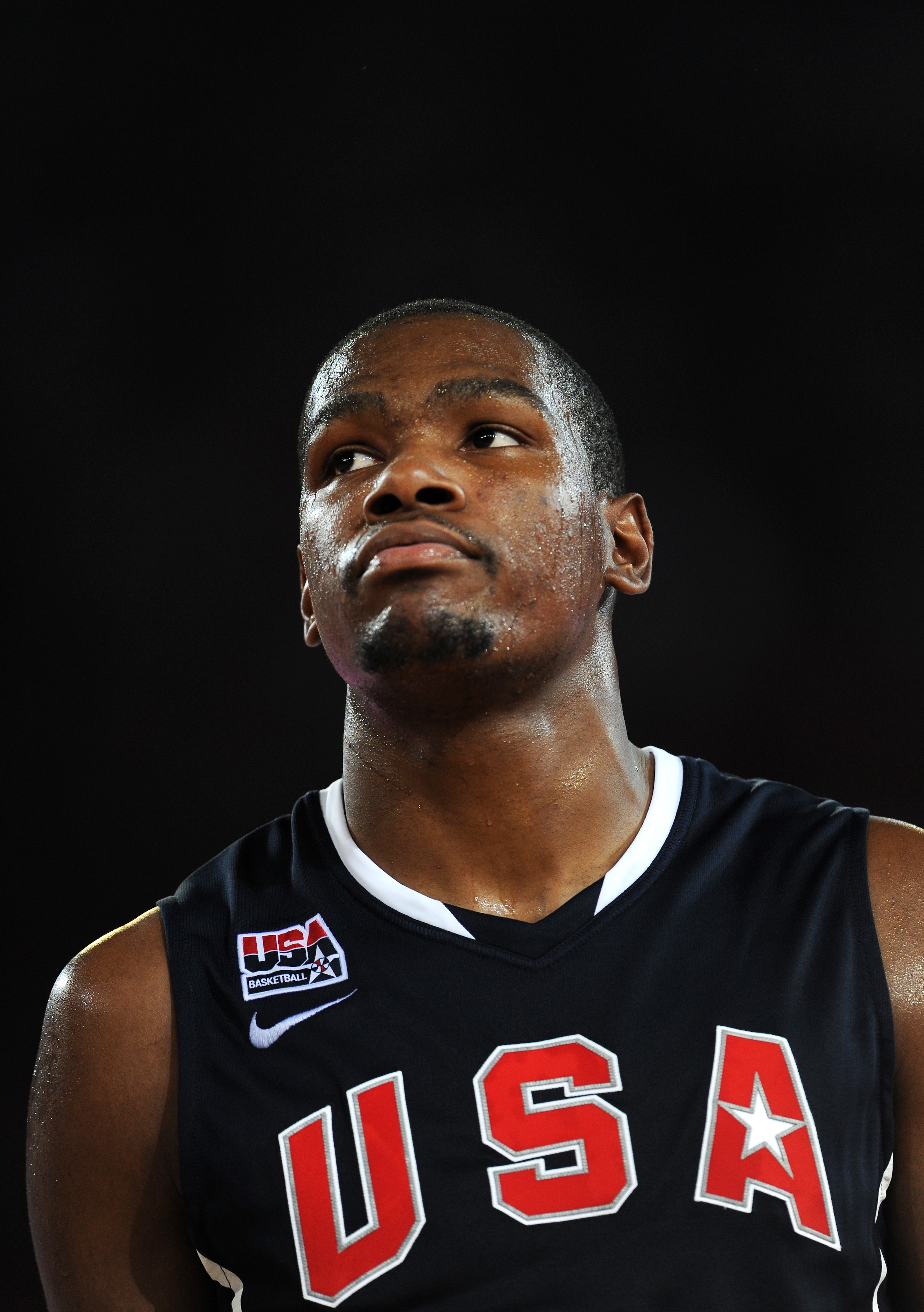 MADRID, SPAIN - AUGUST 22: Kevint Durant of the USA watches on during a friendly basketball game between Spain and the USA at La Caja Magica on August 22, 2010 in Madrid, Spain. (Photo by Jasper Juinen/Getty Images) MADRID, SPAIN - AUGUST 22: Kevint Durant of the USA watches on during a friendly basketball game between Spain and the USA at La Caja Magica on August 22, 2010 in Madrid, Spain. (Photo by Jasper Juinen/Getty Images)